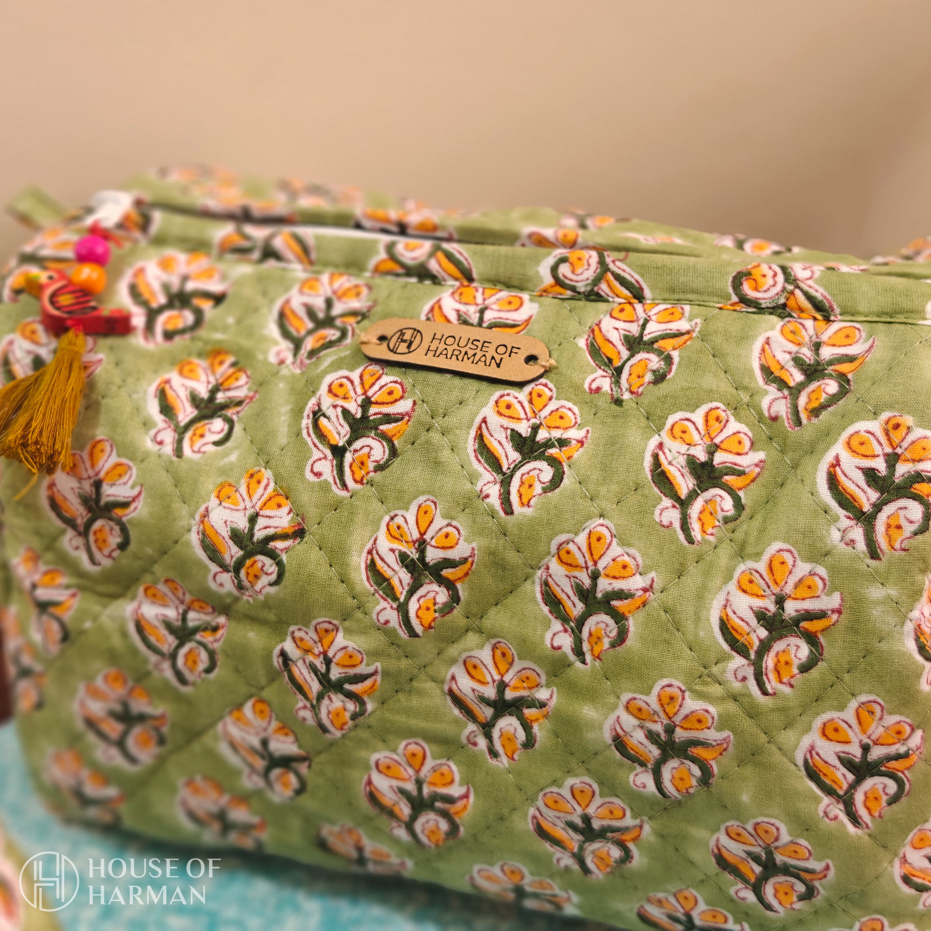 Multipurpose Pouches- Set of Three I Waterproof Lining I Four Mini Pockets Inside