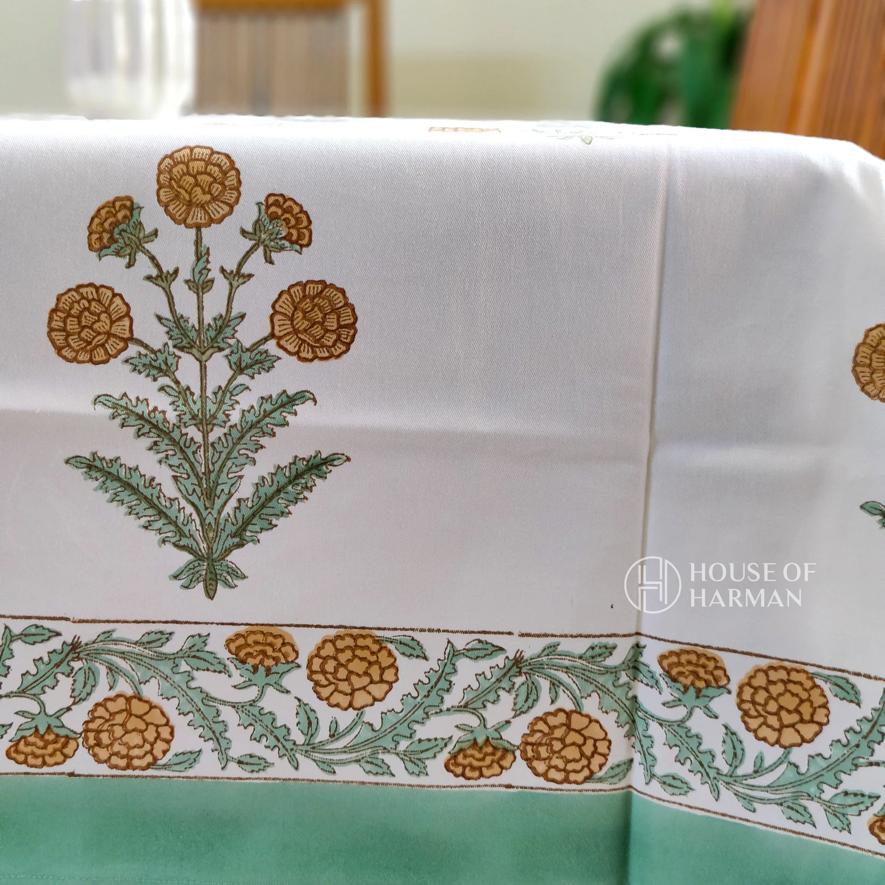 Verdant Bloom Table Cover - HOUSE OF HARMAN