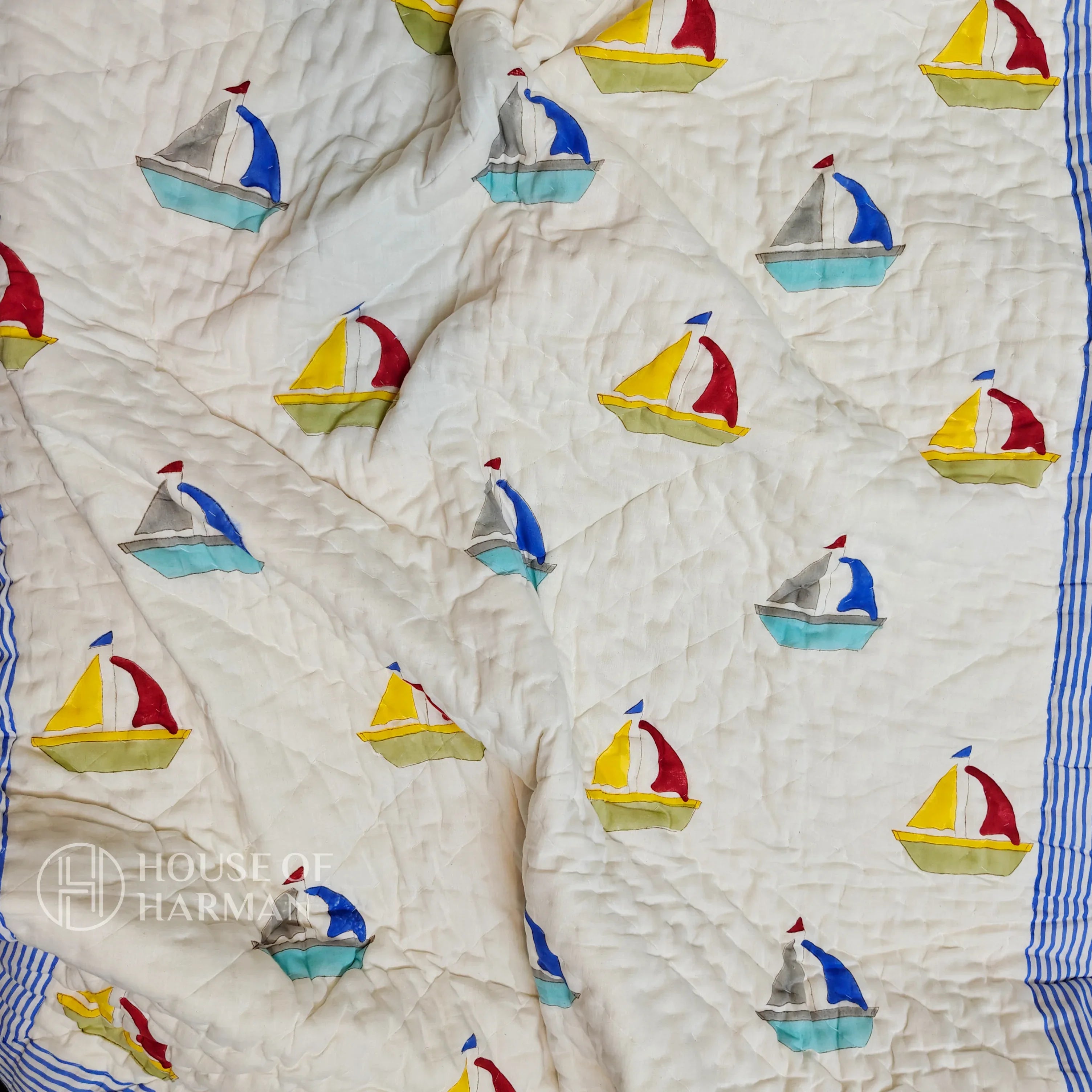 Little Voyager Sail Baby Quilt - HOUSE OF HARMAN