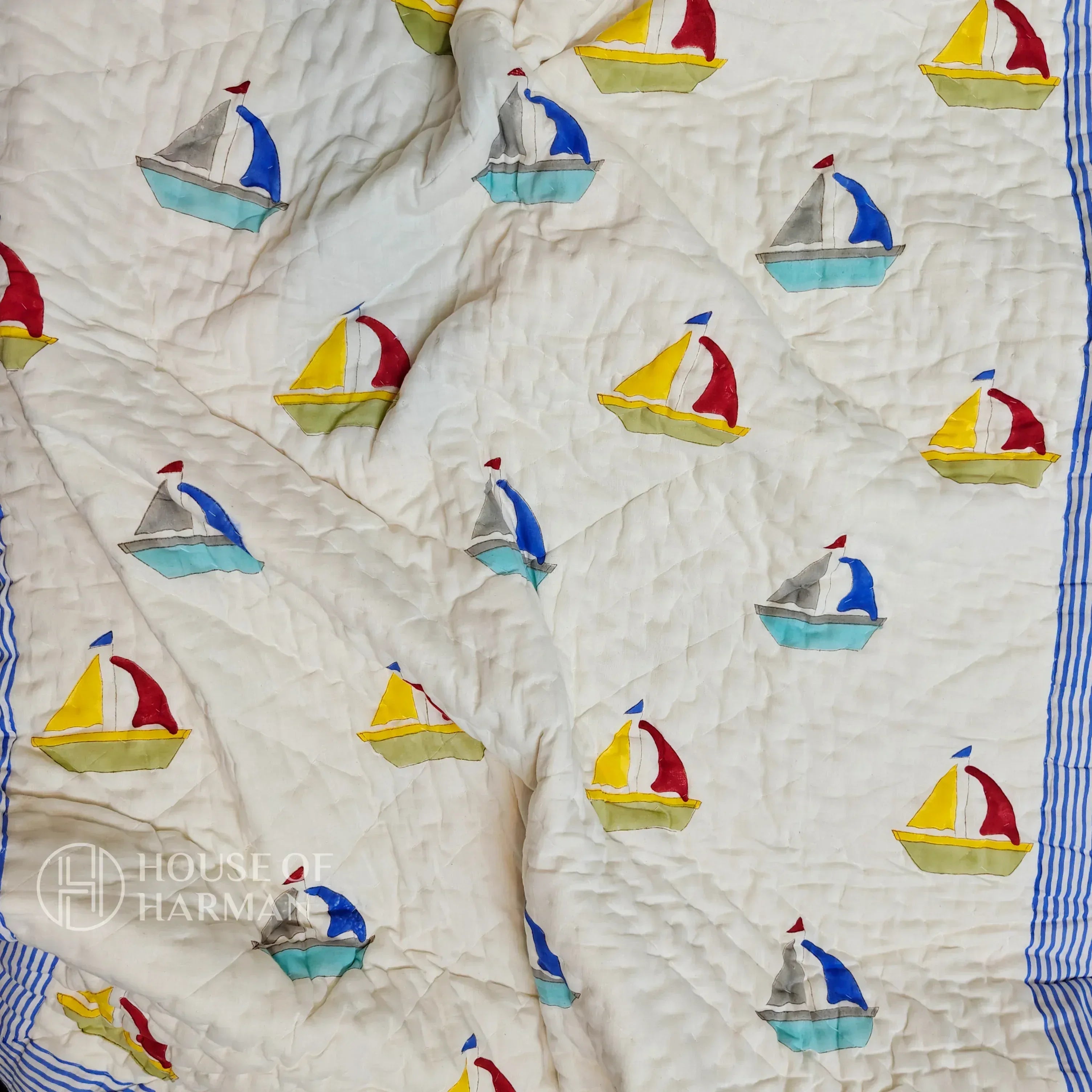 Little Voyager Sail Baby Quilt - HOUSE OF HARMAN