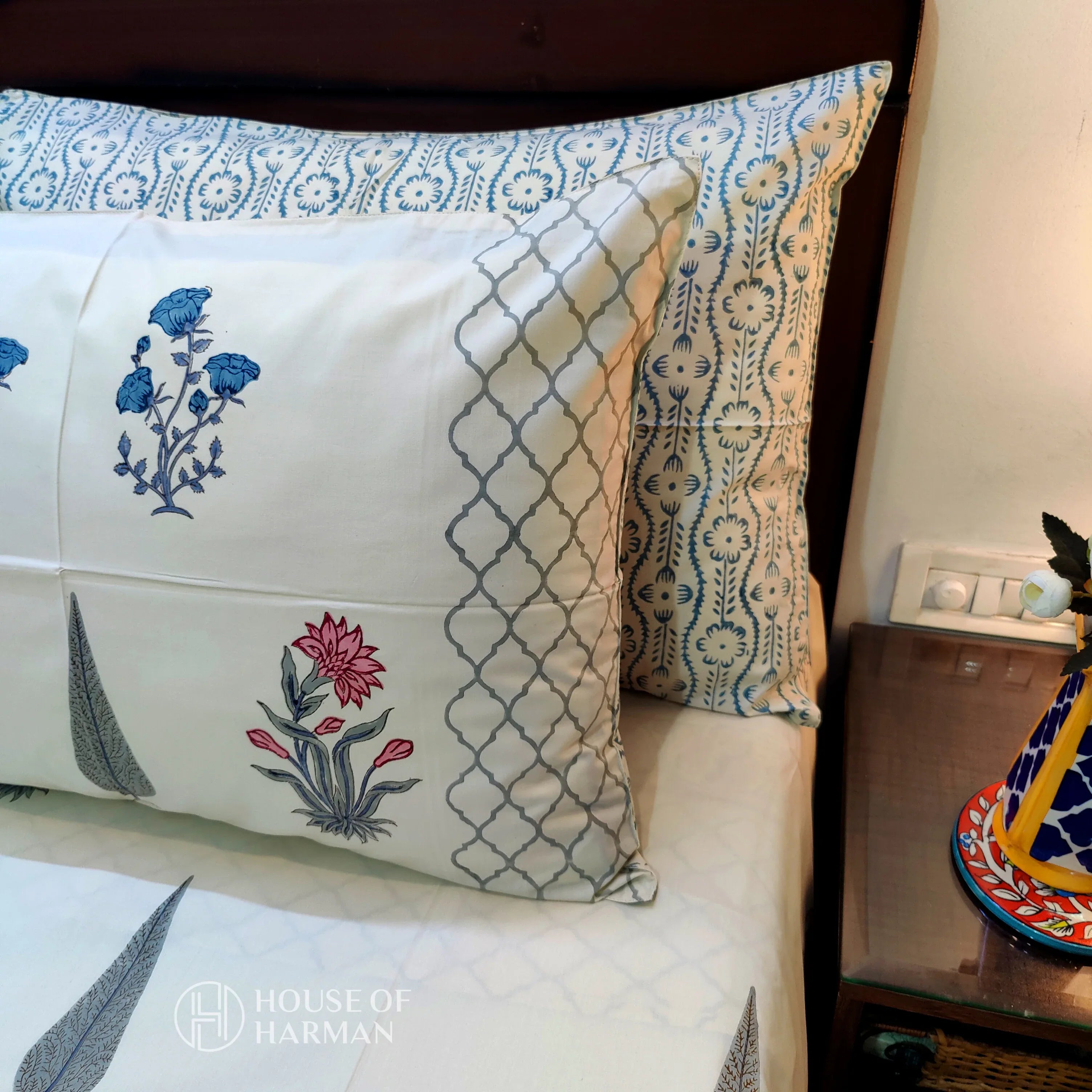 Blush Beige Bloom Bedsheet - HOUSE OF HARMAN