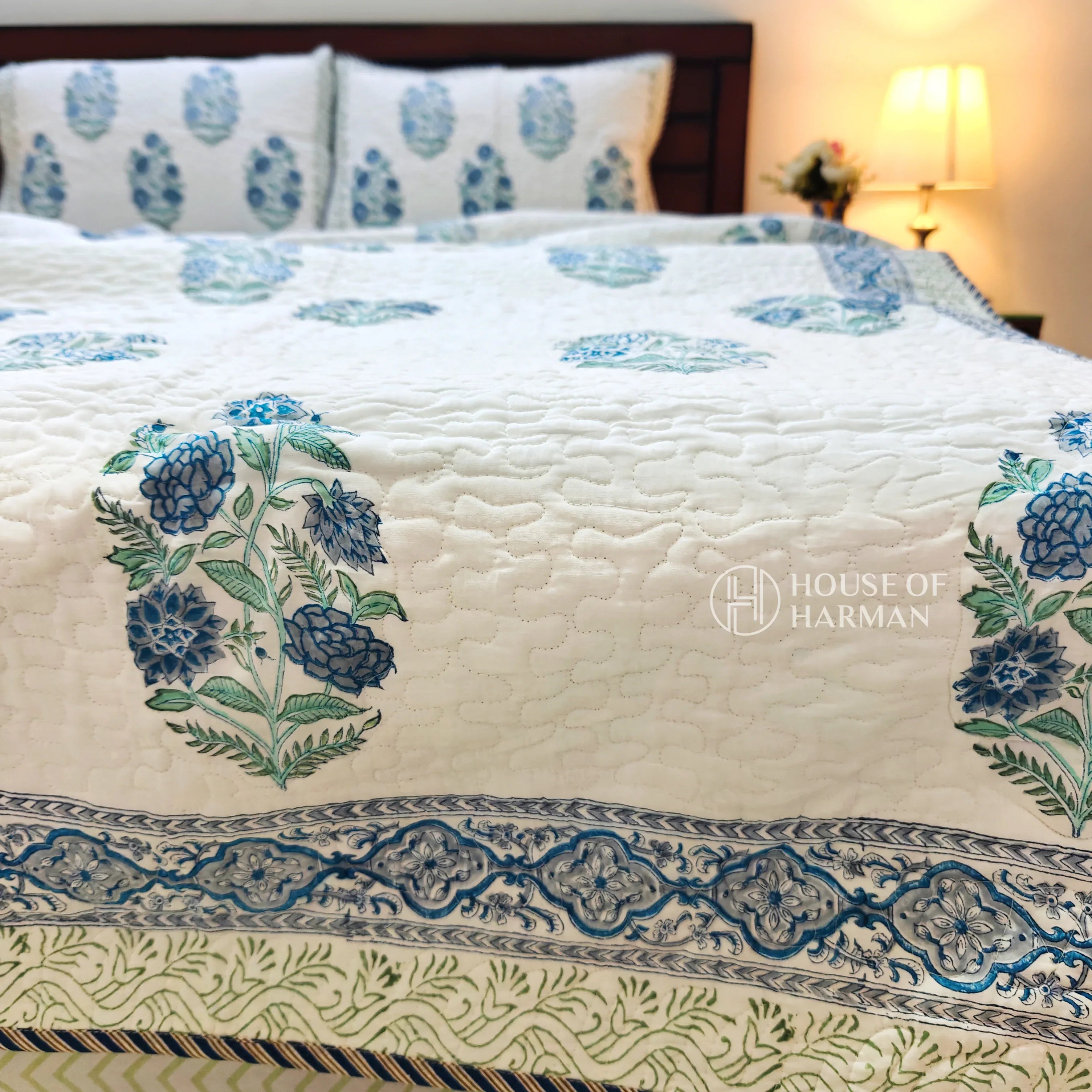 Navya Neelbagh Bedcover - HOUSE OF HARMAN