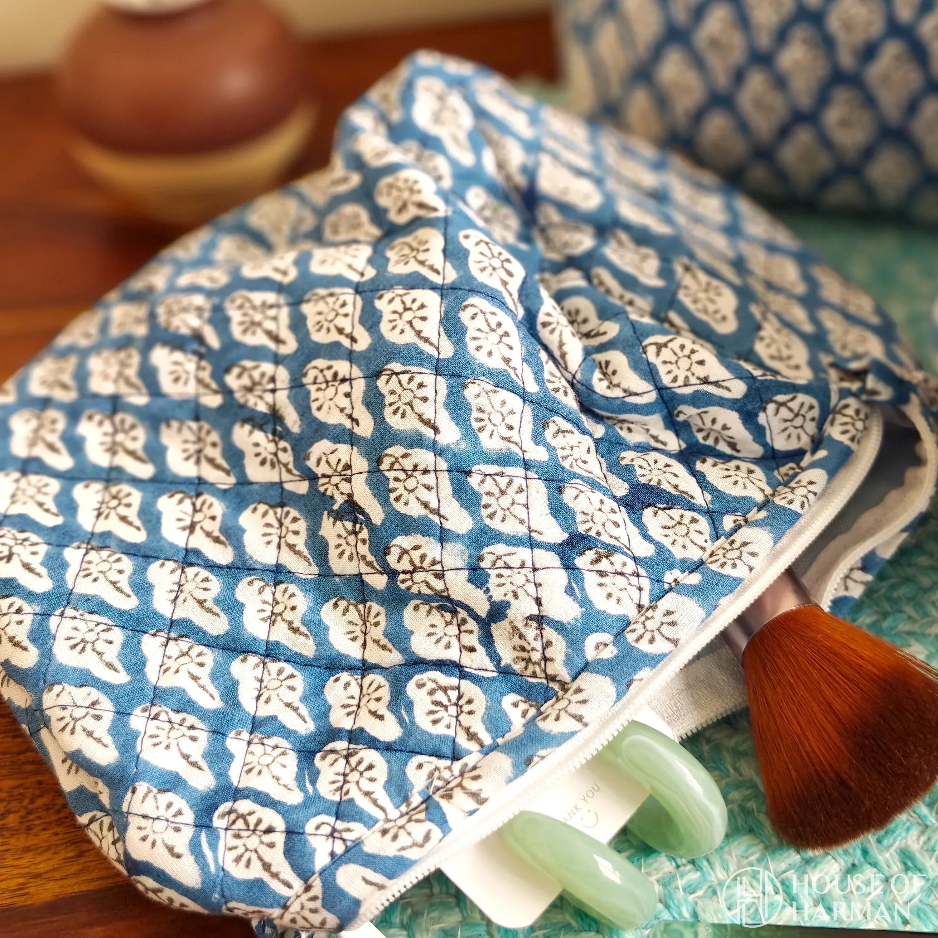 Multipurpose Pouches- Set of Three I Waterproof Lining I Four Mini Pockets Inside - HOUSE OF HARMAN