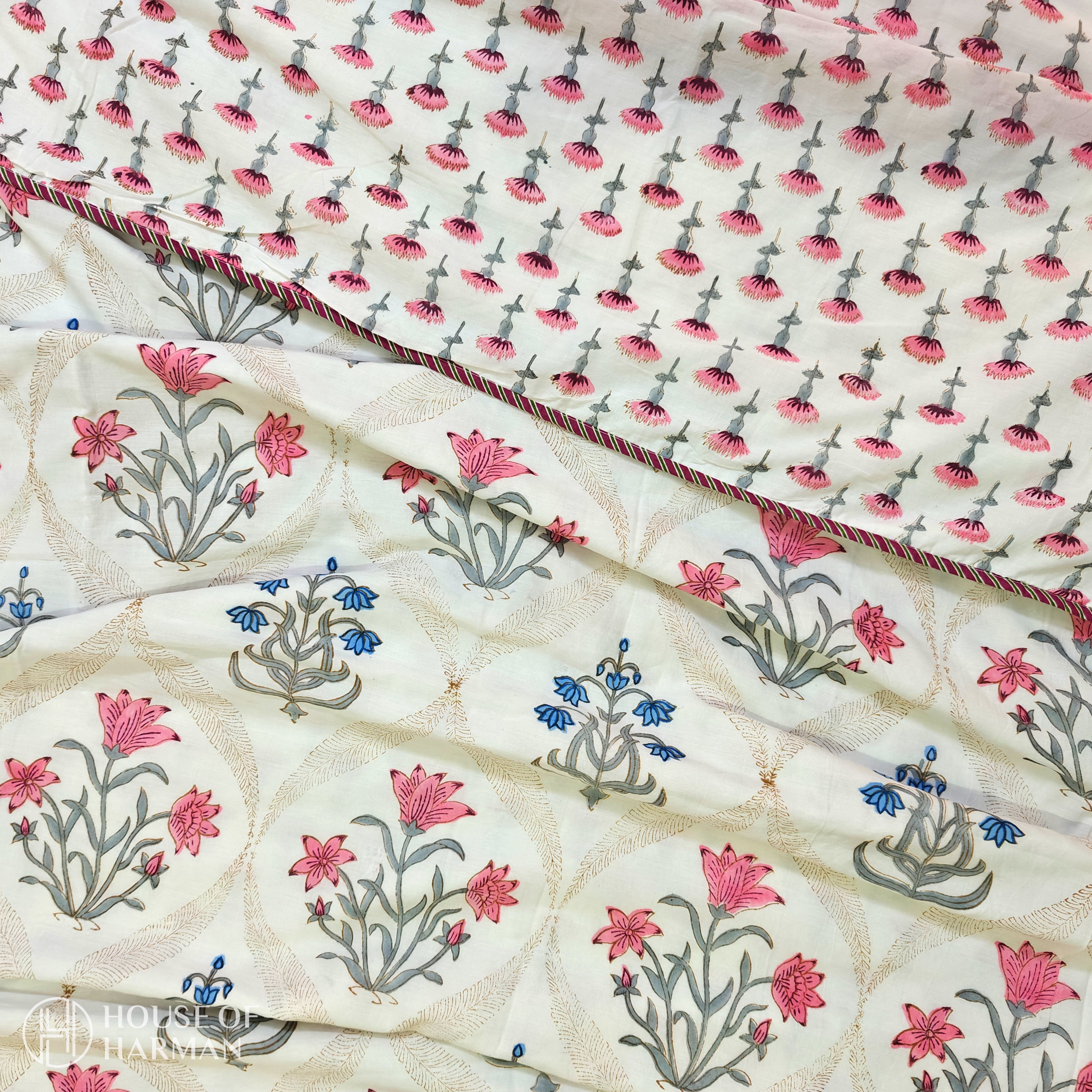 Garden of Flowers Bedsheet and Dohar