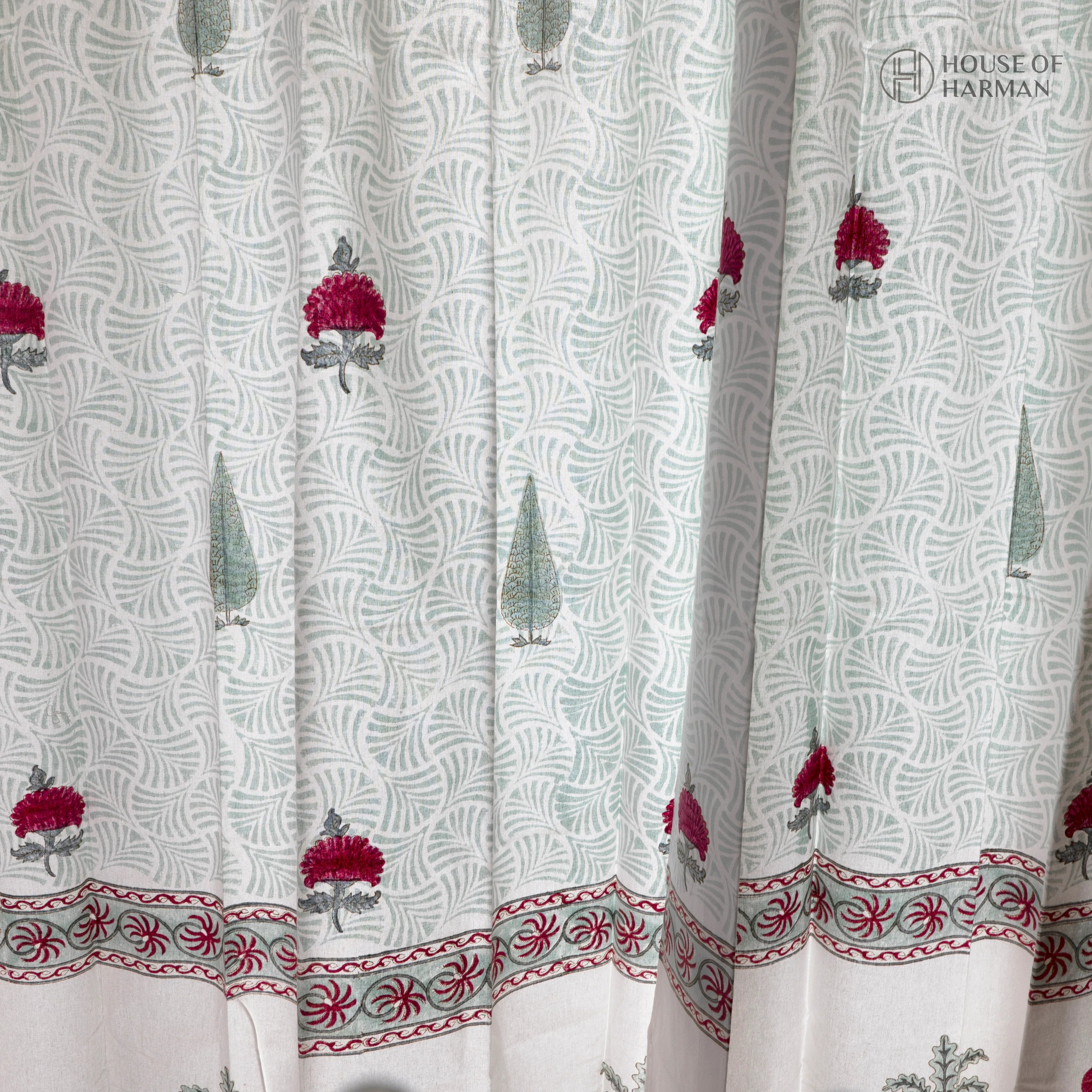 Block Print Curtain - HOUSE OF HARMAN