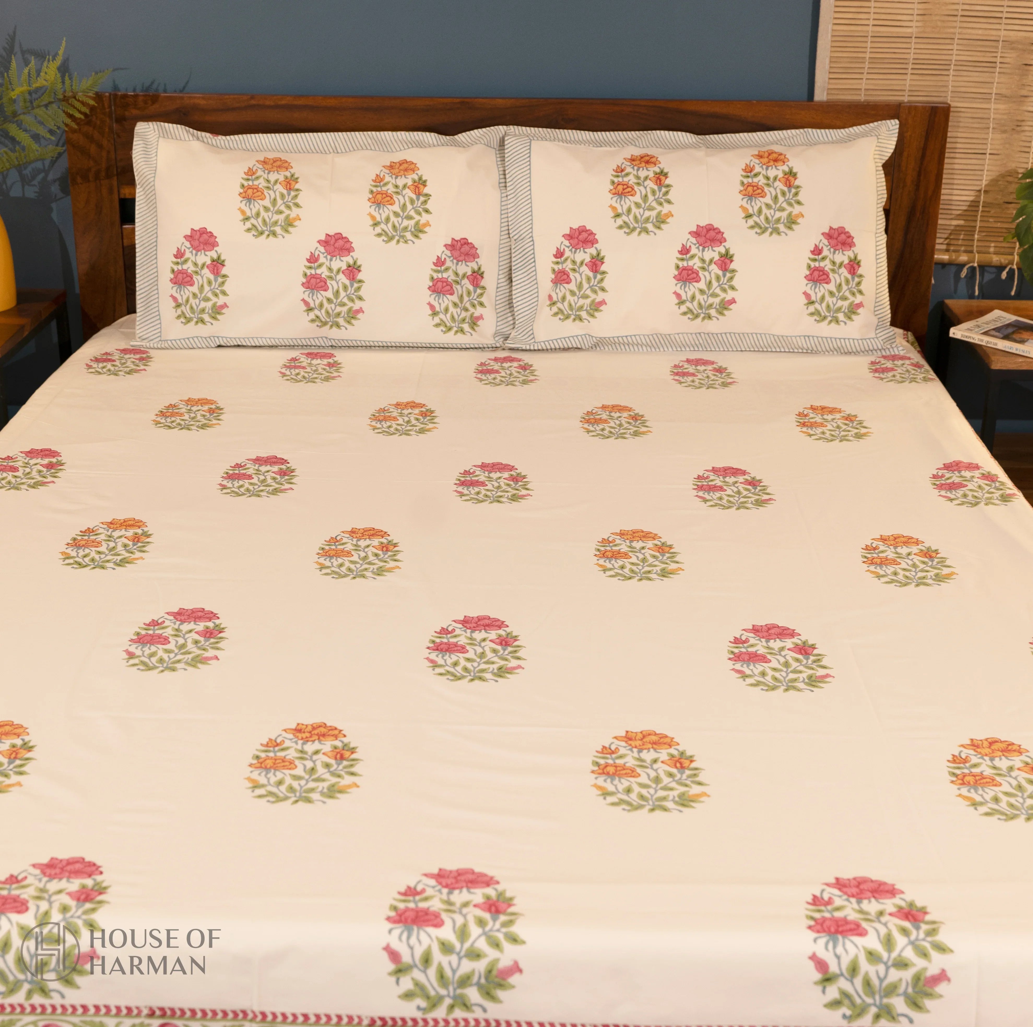 Bagh-e-Bahar Bedsheet - HOUSE OF HARMAN