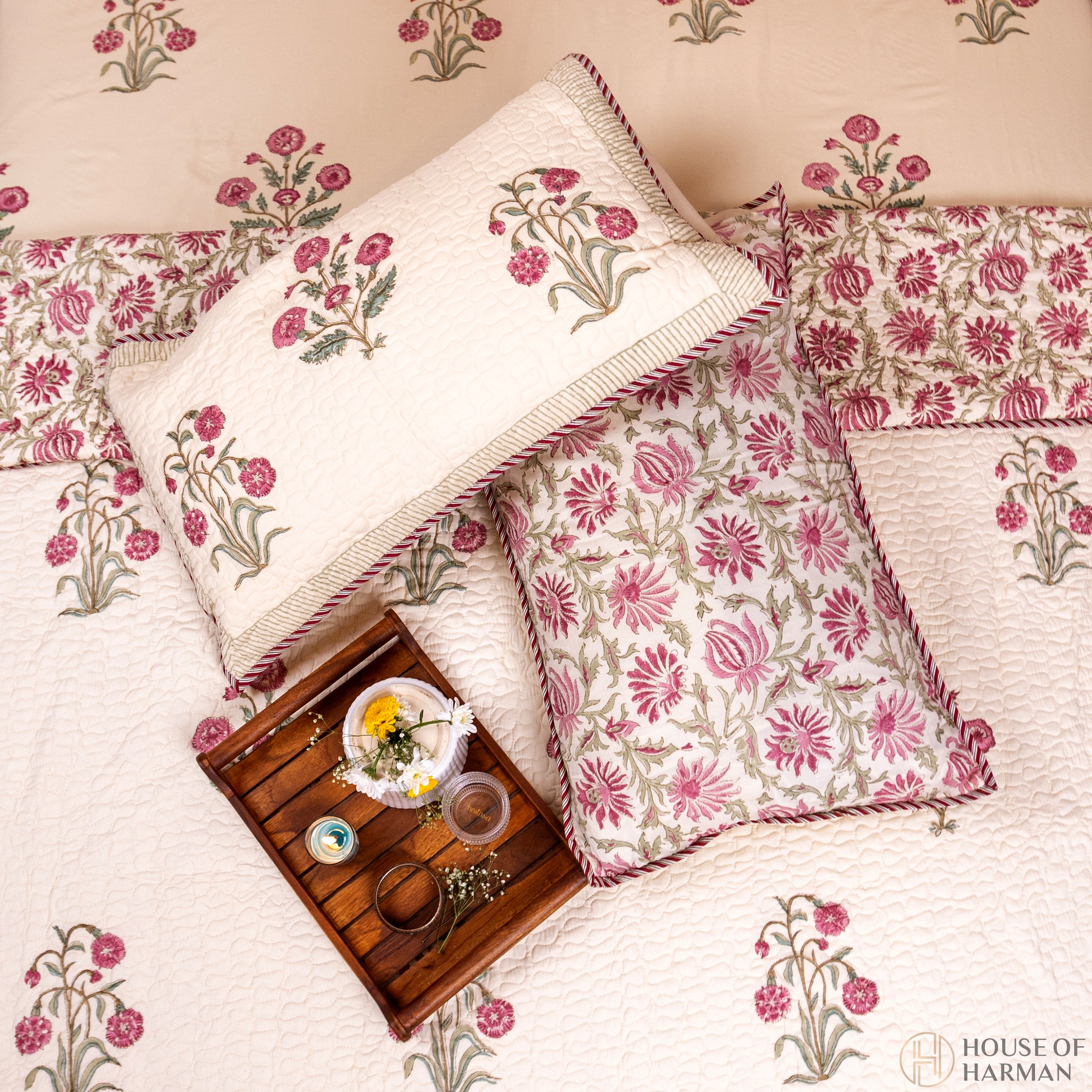 Royal Blossom Charm Bedcover
