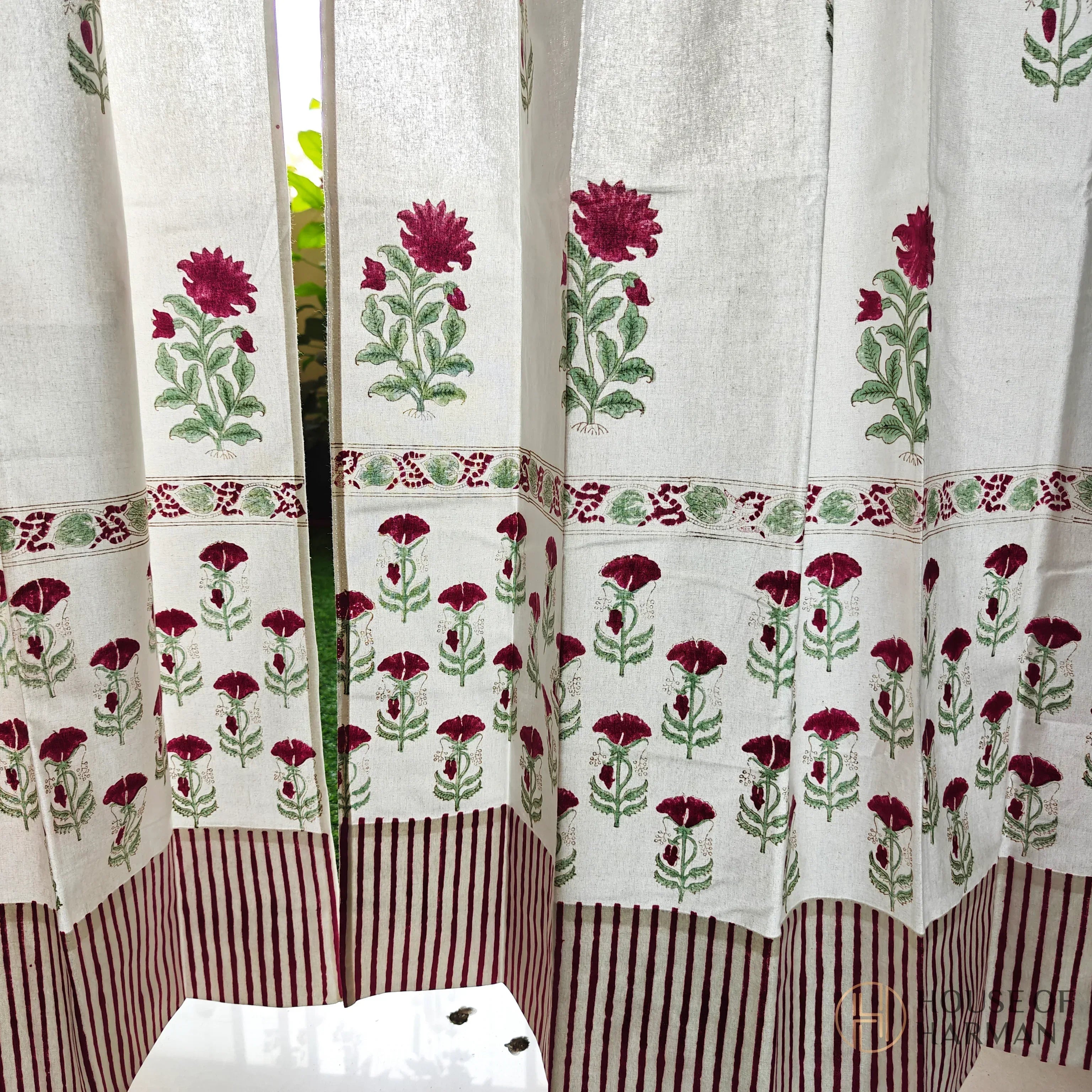 Block Print Curtain - HOUSE OF HARMAN