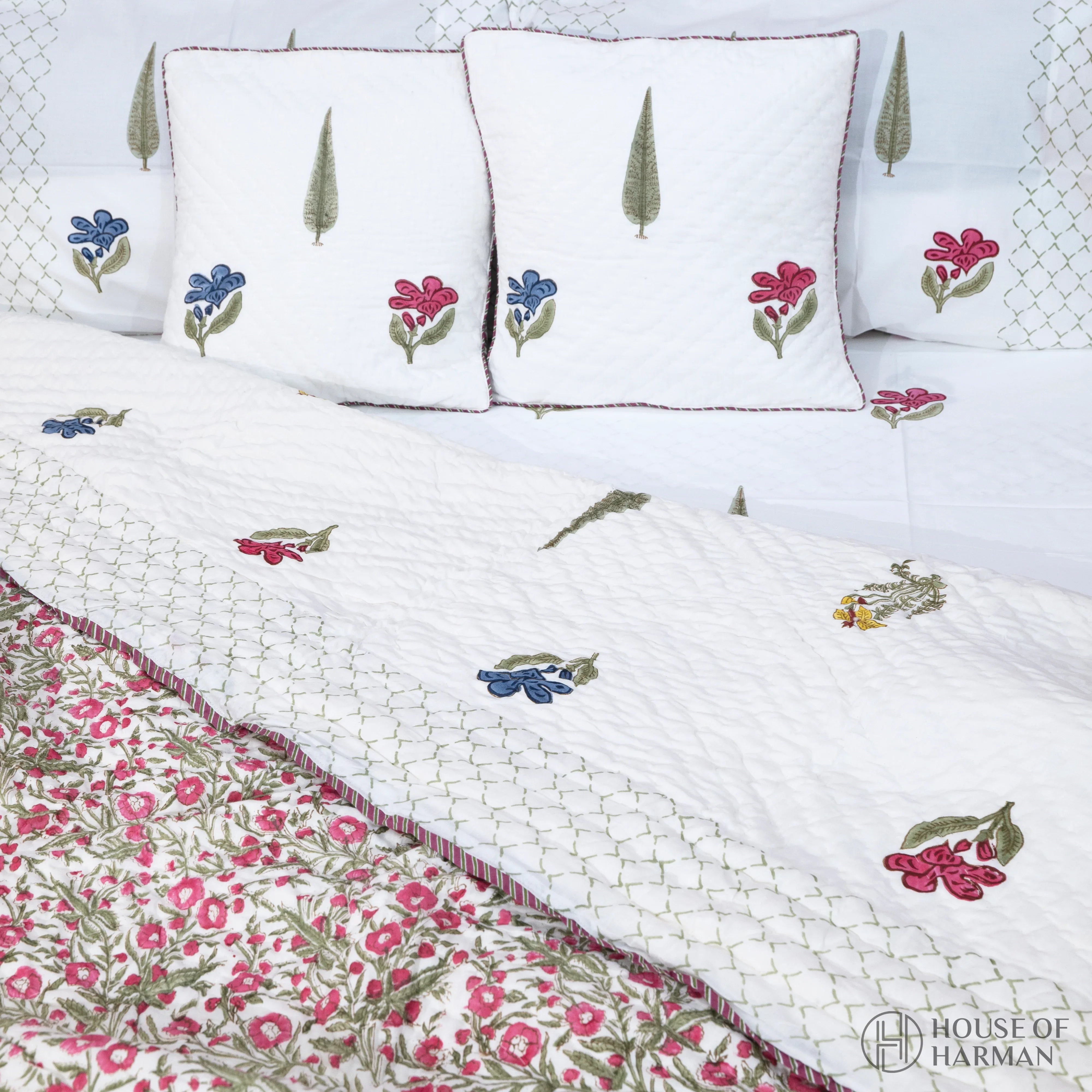Floral Symphony Charm Quilt - HOUSE OF HARMAN