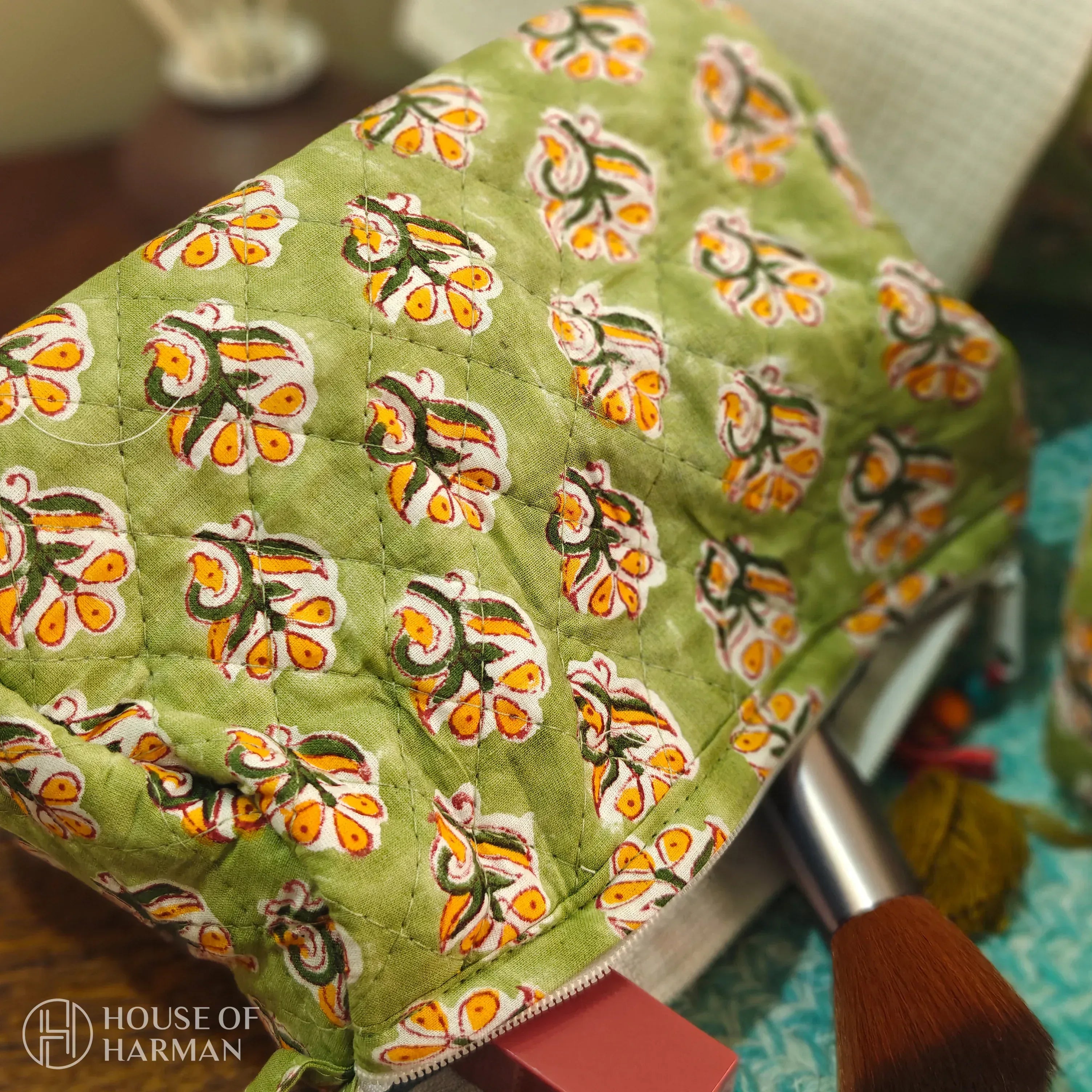 Multipurpose Pouches- Set of Three I Waterproof Lining I Four Mini Pockets Inside - HOUSE OF HARMAN
