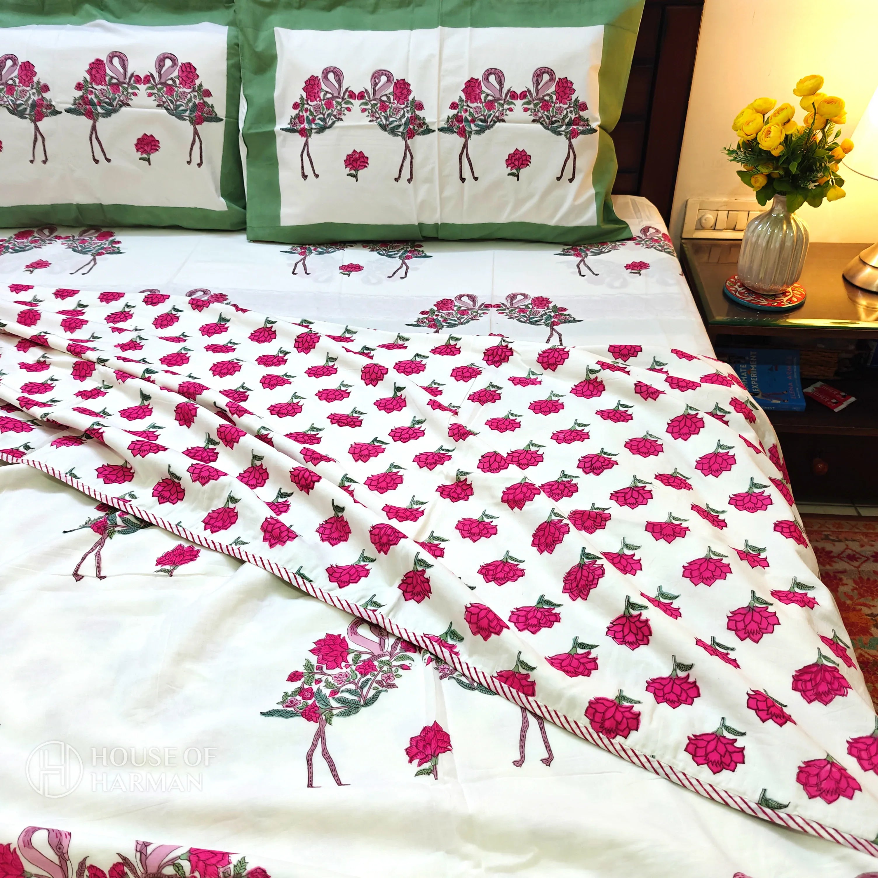 The Flamingo Pair Dohar - HOUSE OF HARMAN