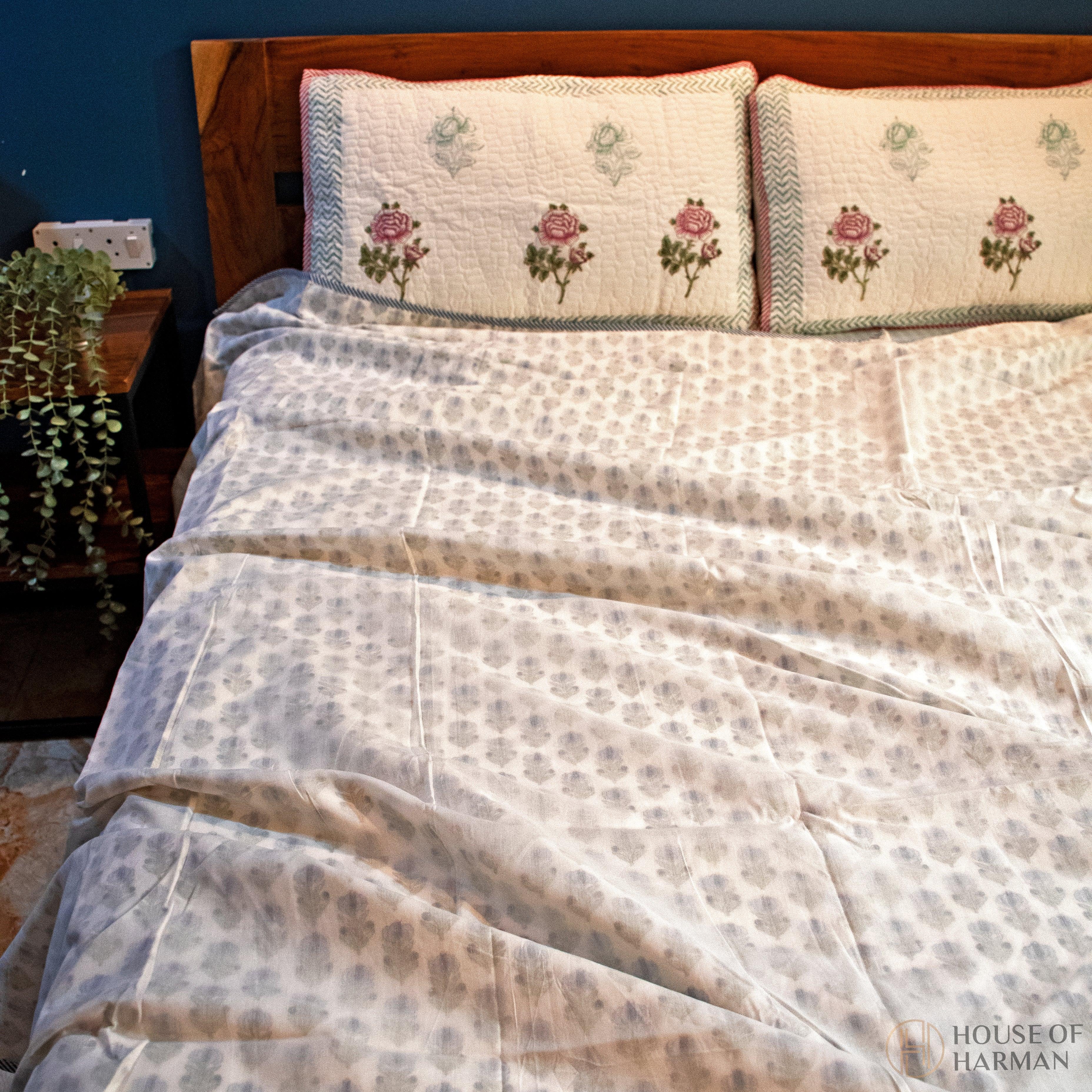 Spring Meadow 3D Mulmul Dohar - HOUSE OF HARMAN