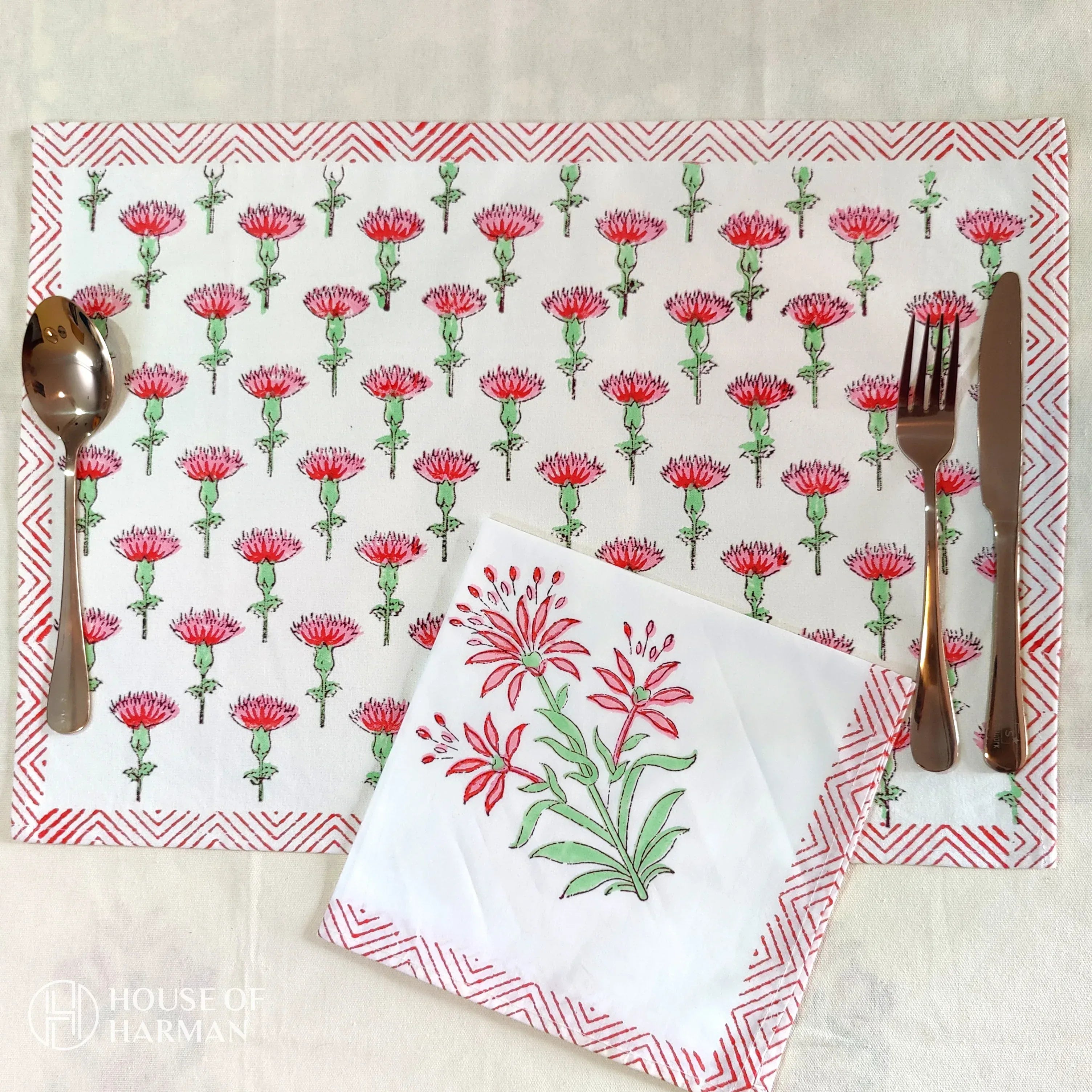 Zinnia Charm Placemats - HOUSE OF HARMAN