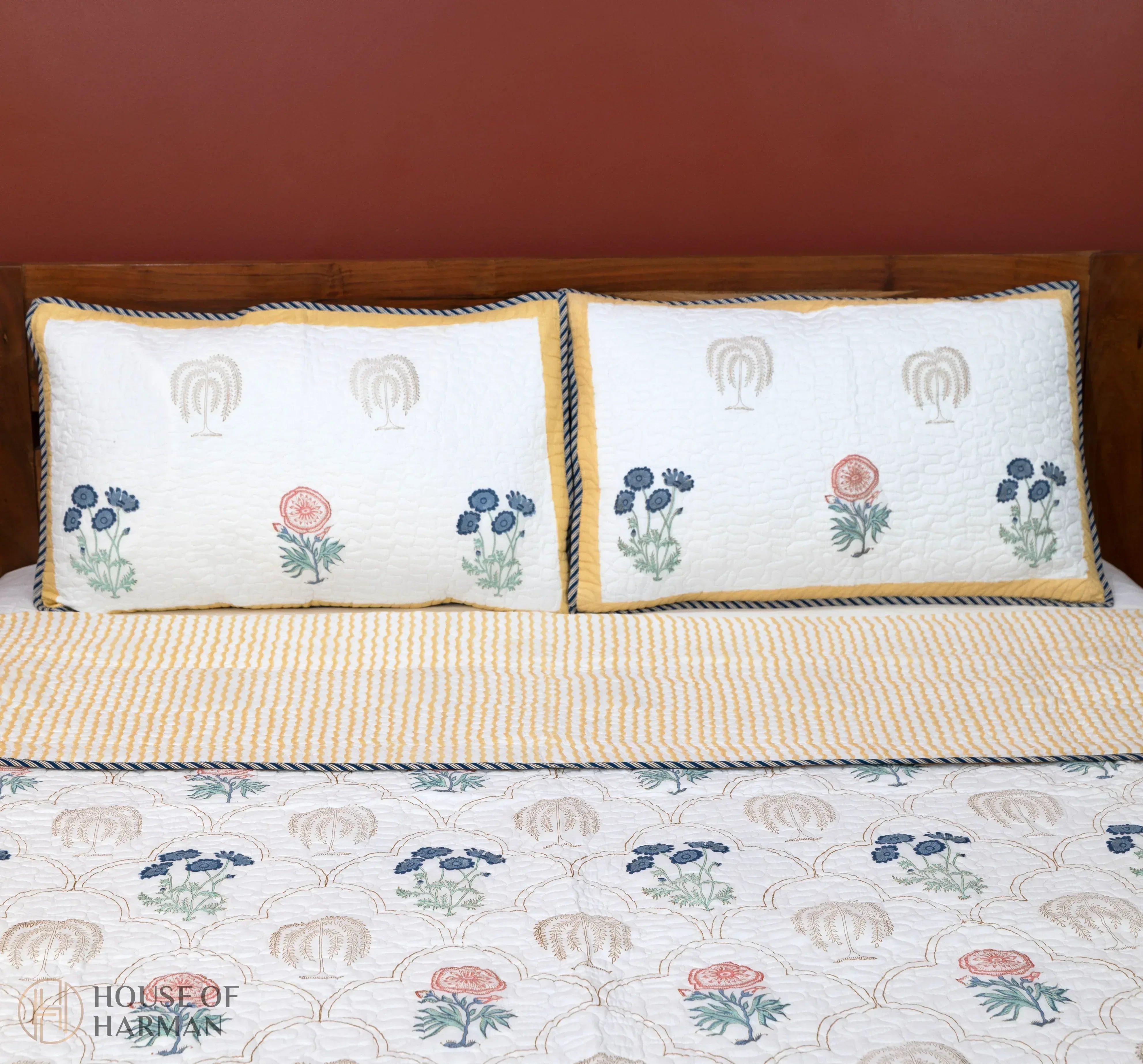 Elysian Floral Arches Bedcover - HOUSE OF HARMAN