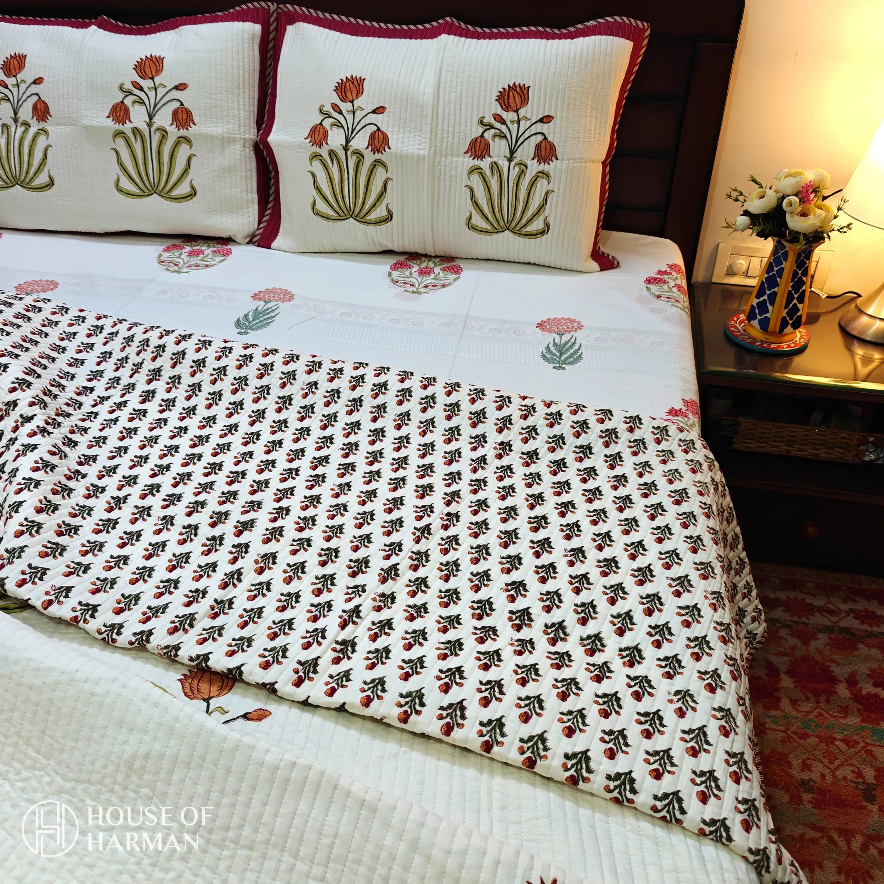 Regal Lotus Haven Bedcover - HOUSE OF HARMAN