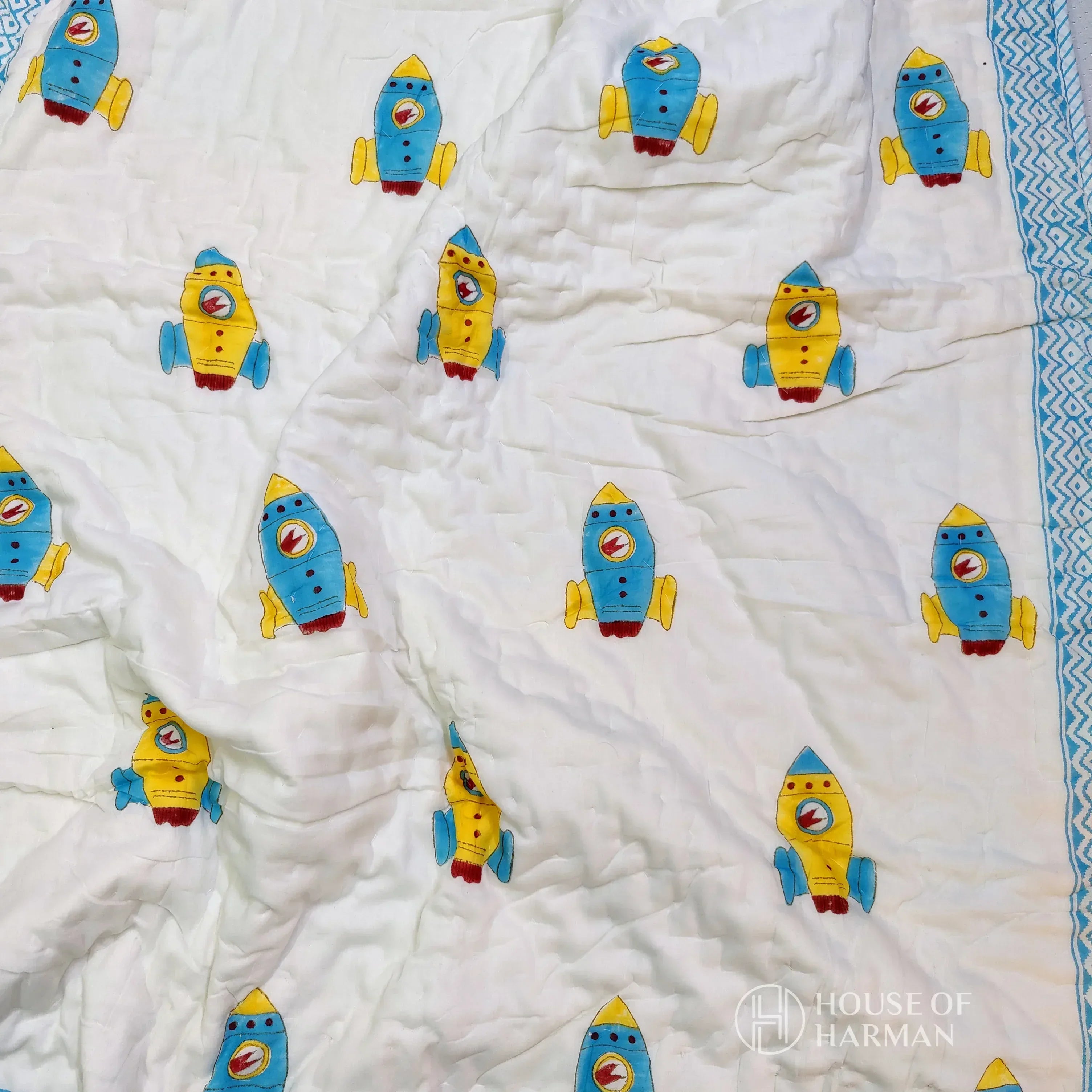 Cosmic Adventure Baby Quilt - HOUSE OF HARMAN