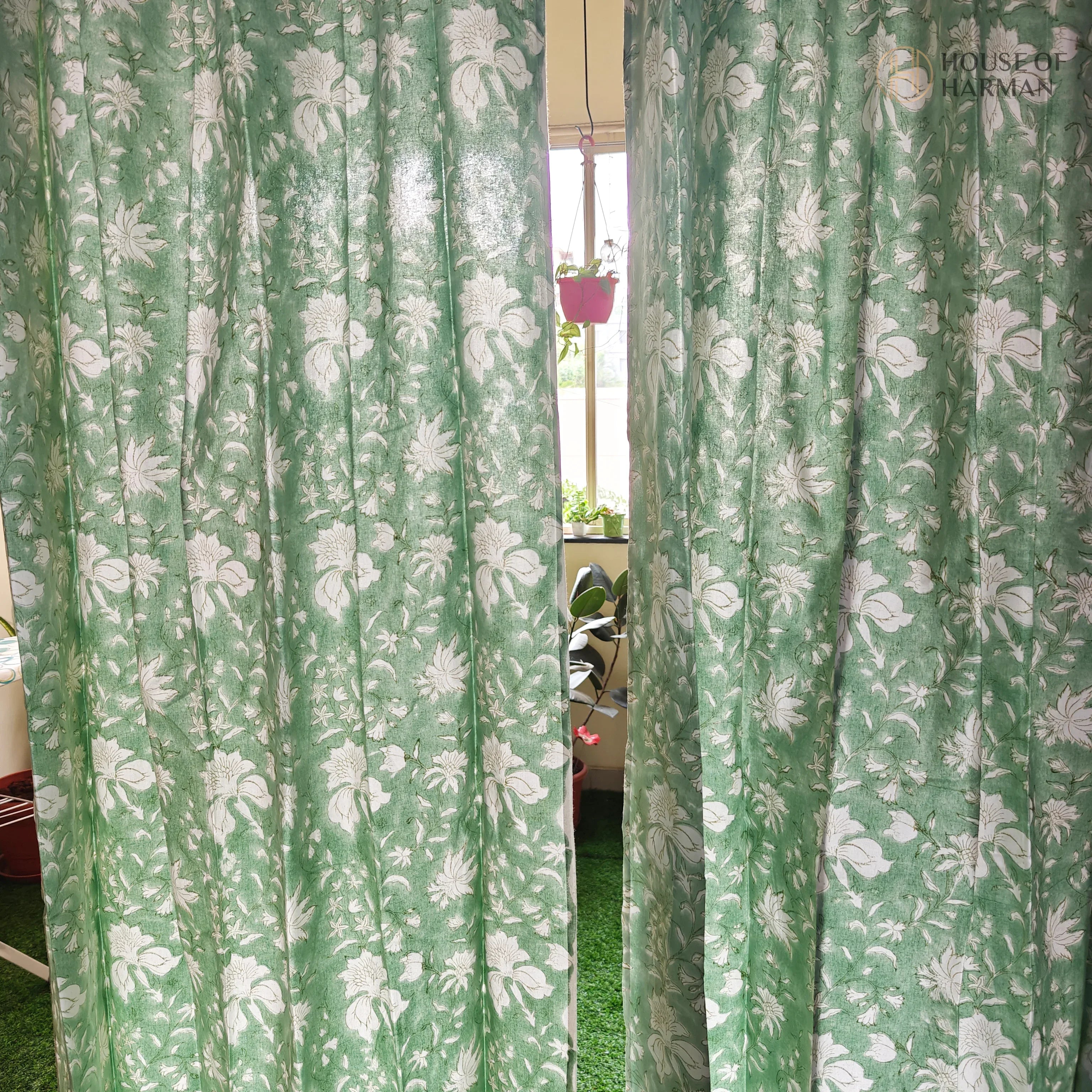 Block Print Curtain - HOUSE OF HARMAN