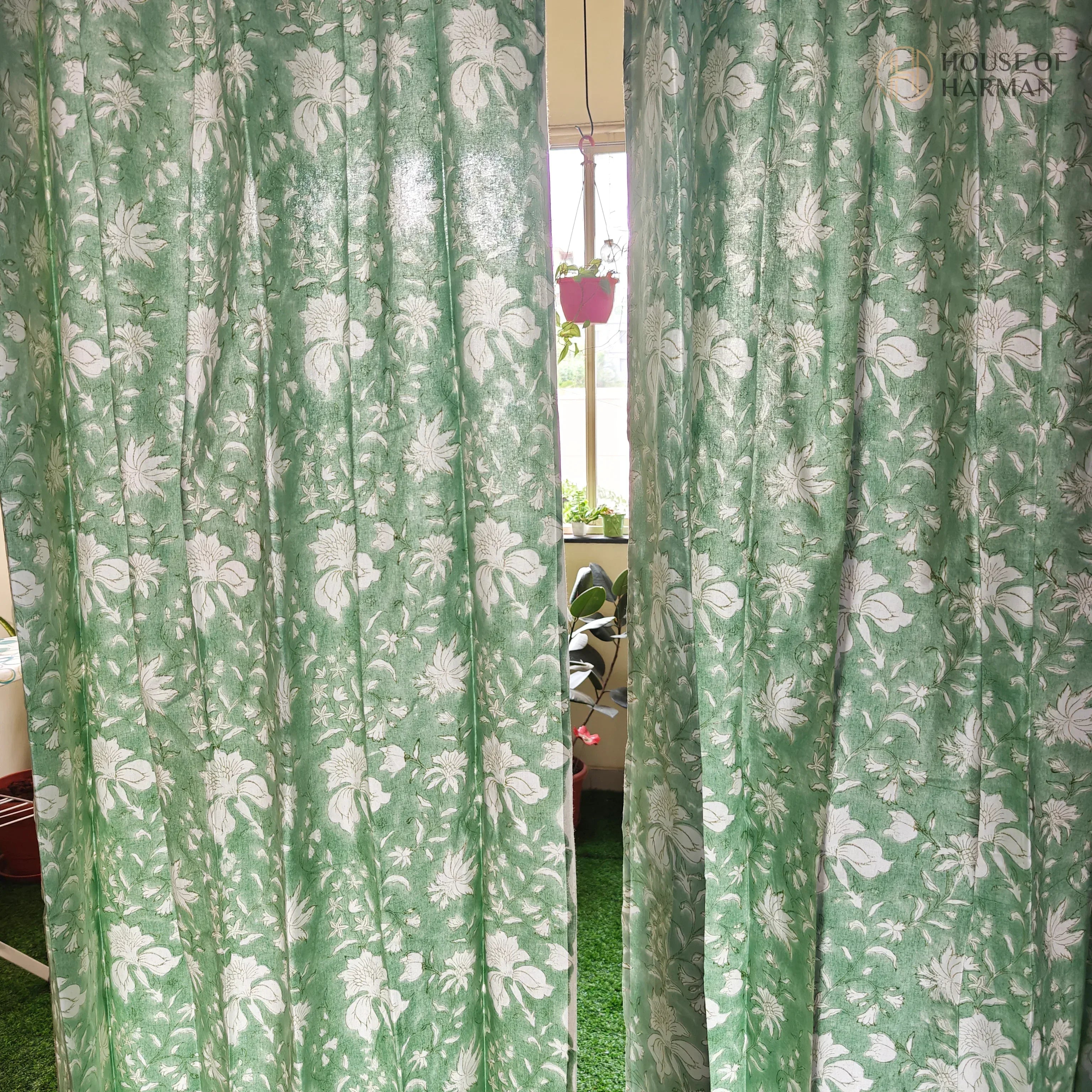 Block Print Curtain - HOUSE OF HARMAN