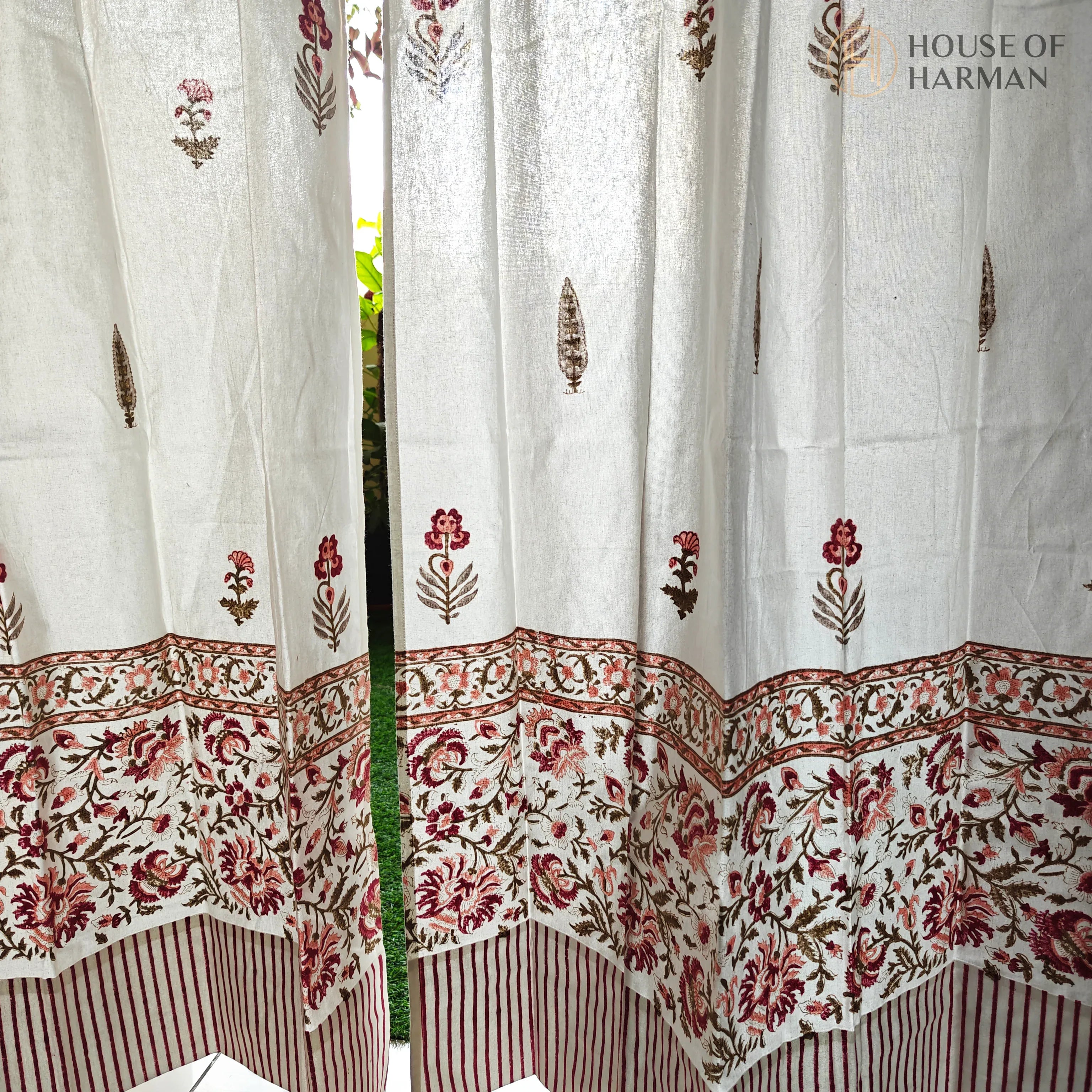 Block Print Curtain - HOUSE OF HARMAN