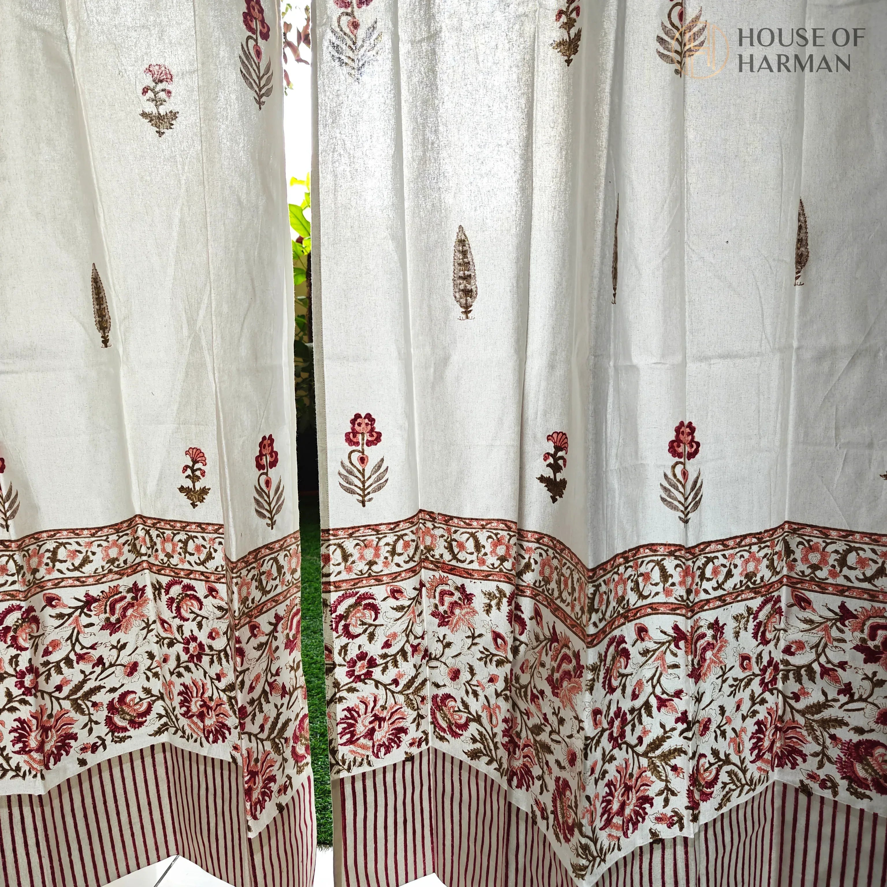 Block Print Curtain - HOUSE OF HARMAN