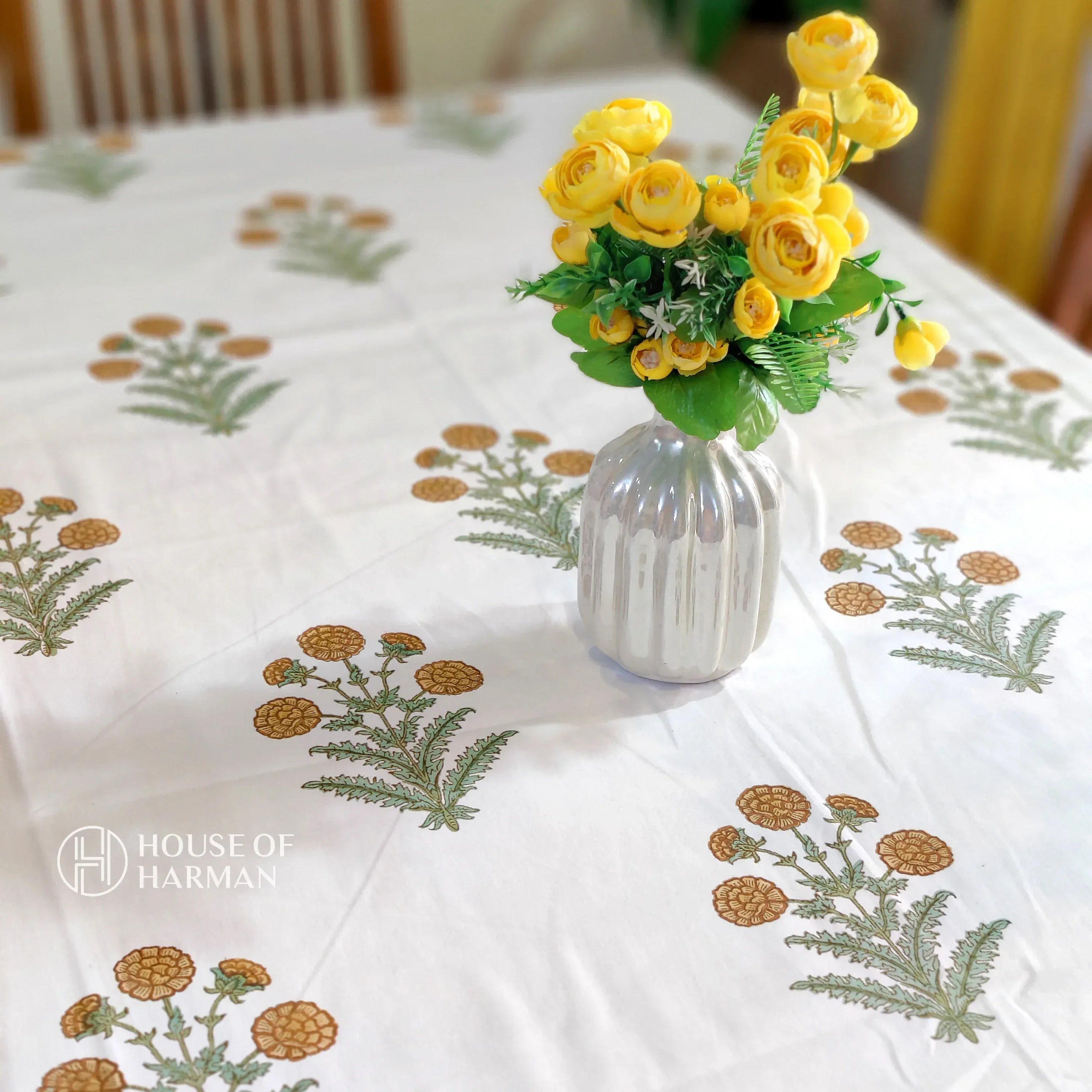 Verdant Bloom Table Cover - HOUSE OF HARMAN