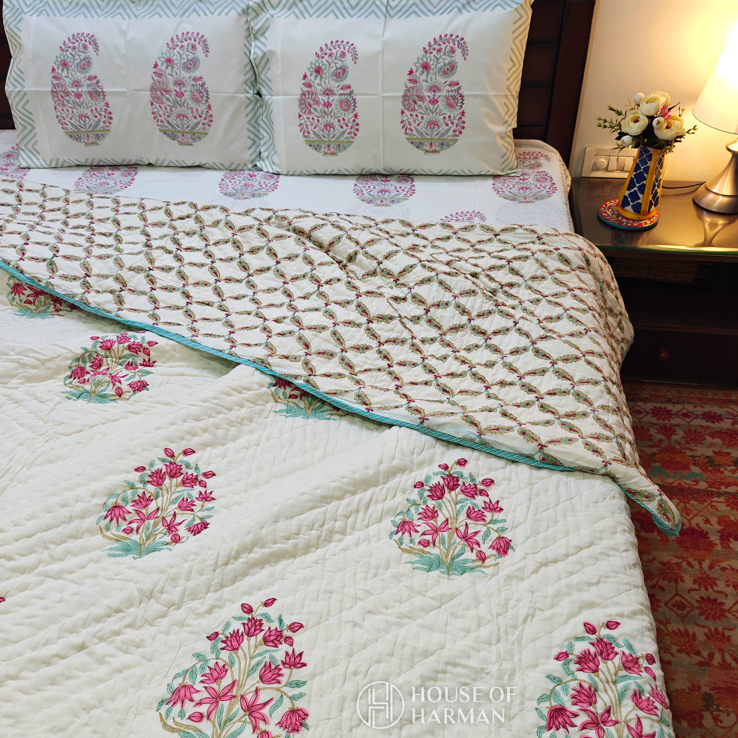 Carnation Garden Bliss Quilt