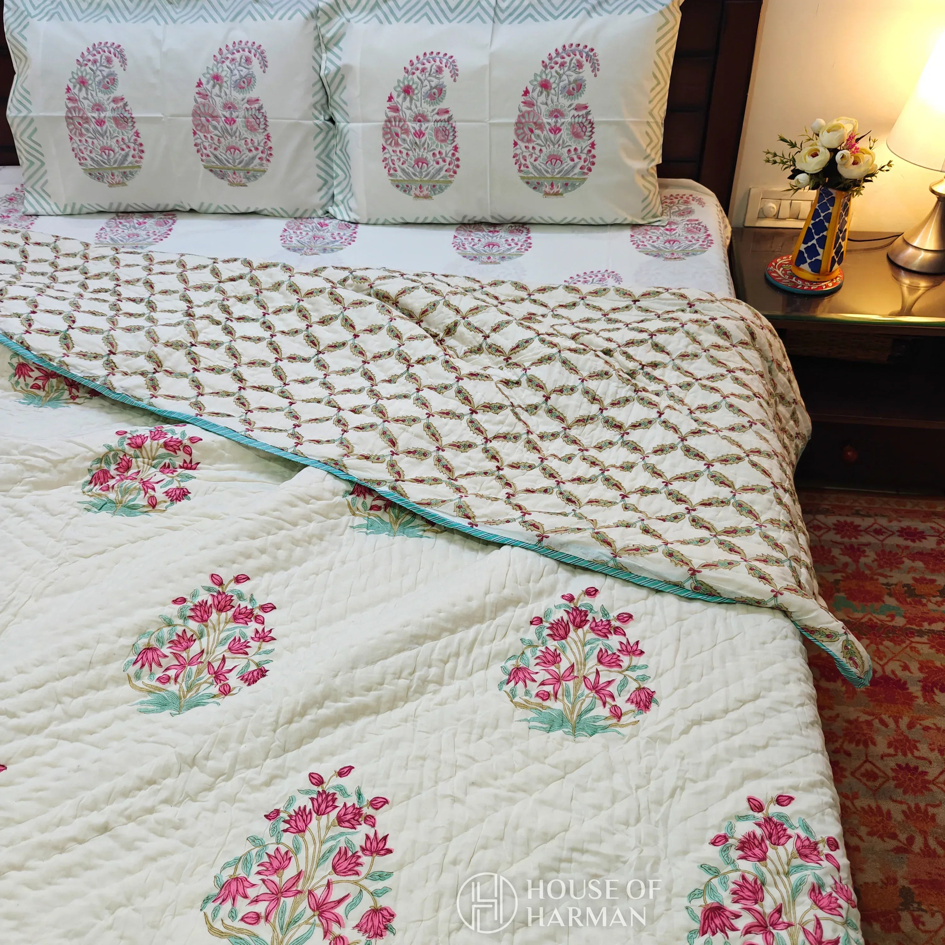 Carnation Garden Bliss Quilt - HOUSE OF HARMAN