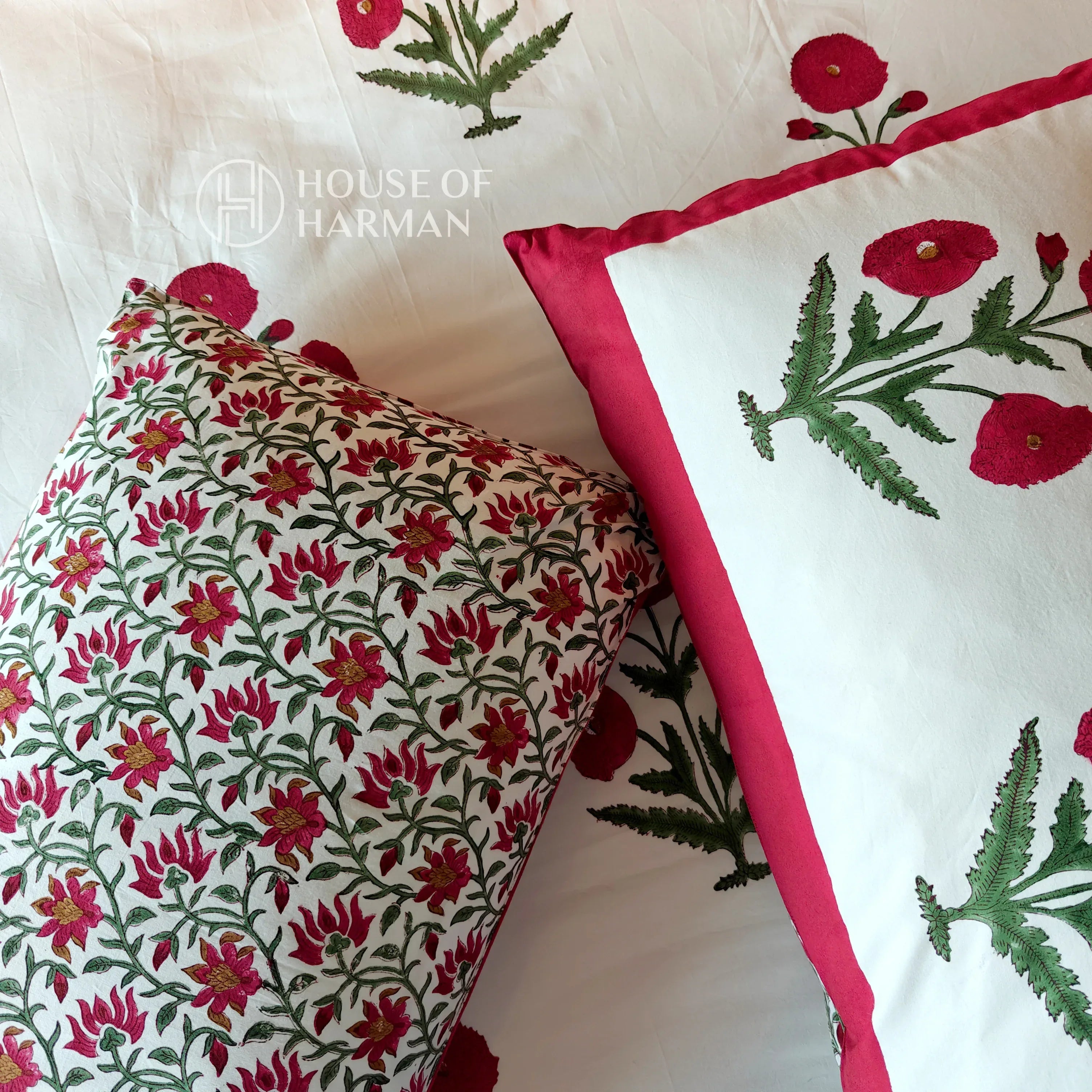 Red Wildpoppy Fields Bedsheet and Quilt - HOUSE OF HARMAN