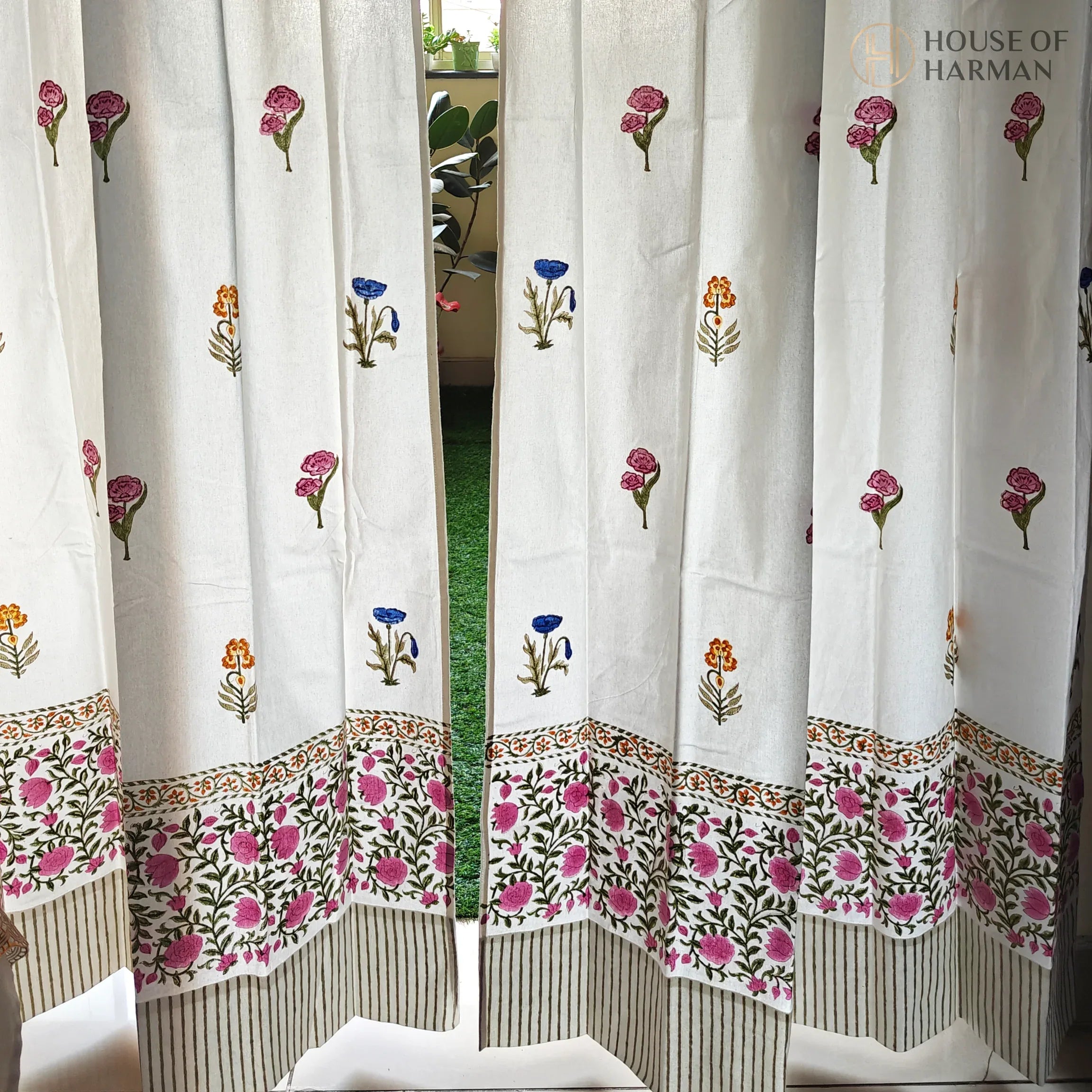 Block Print Curtain - HOUSE OF HARMAN