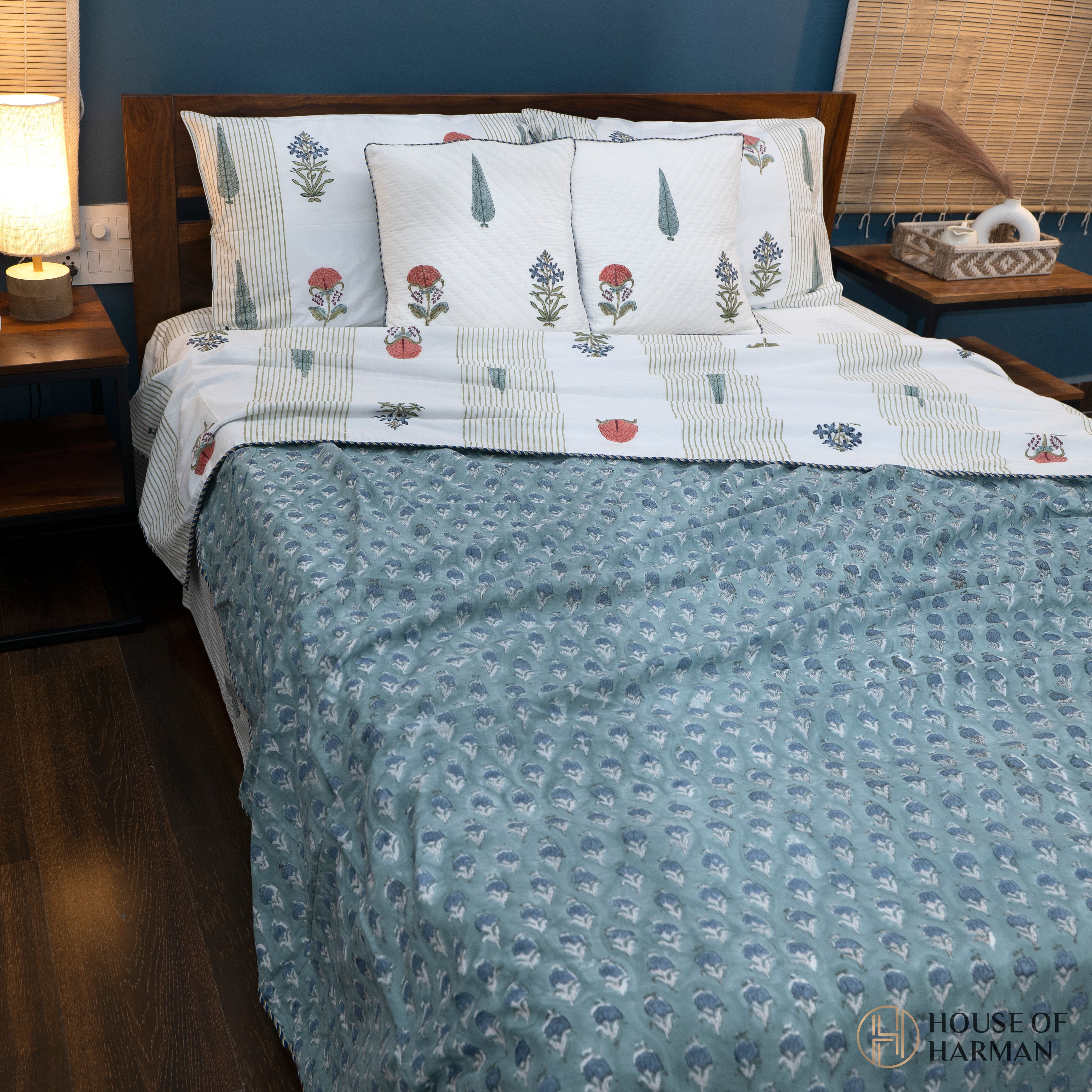 Meadow Breeze Elegance Bedsheet and Dohar