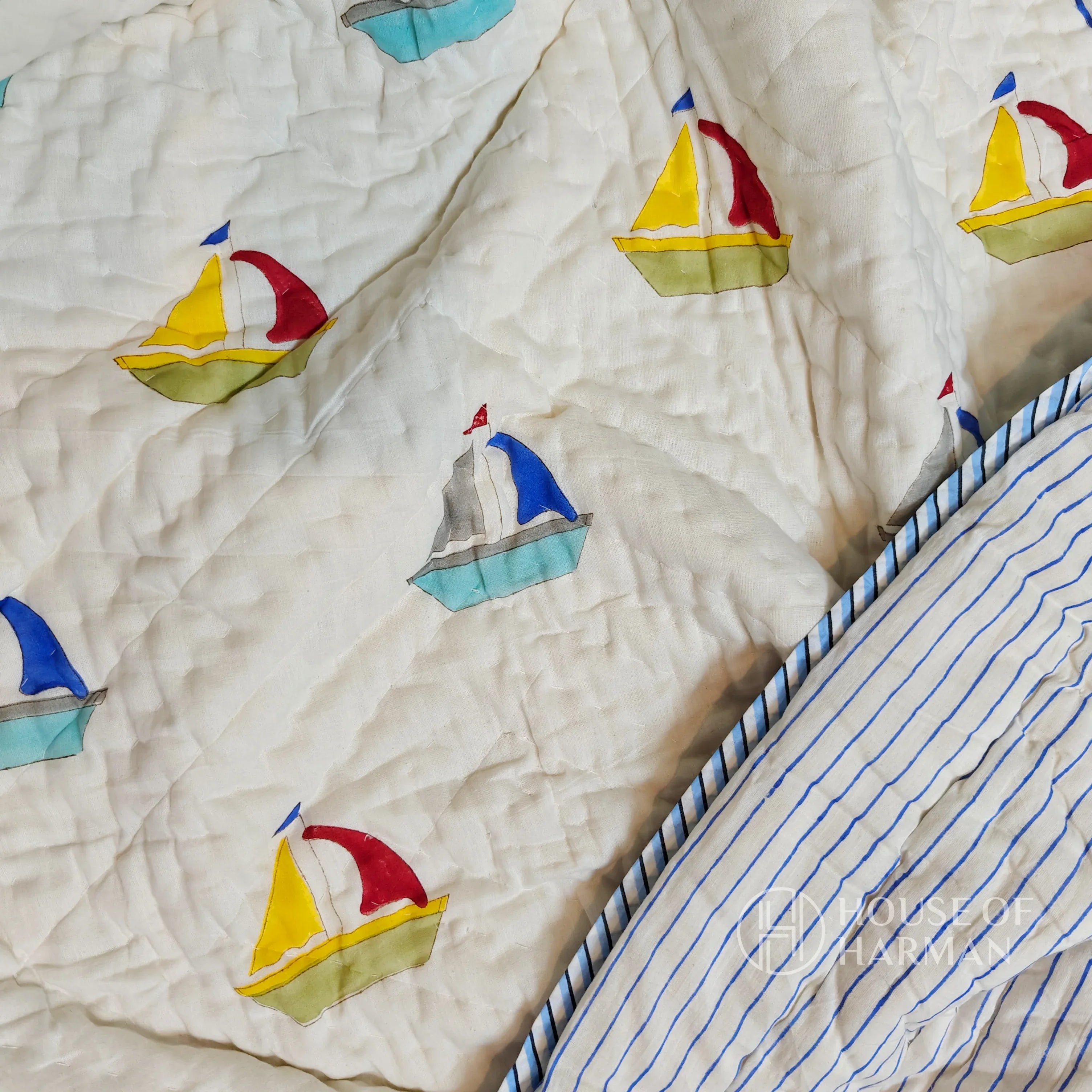 Little Voyager Sail Baby Quilt - HOUSE OF HARMAN