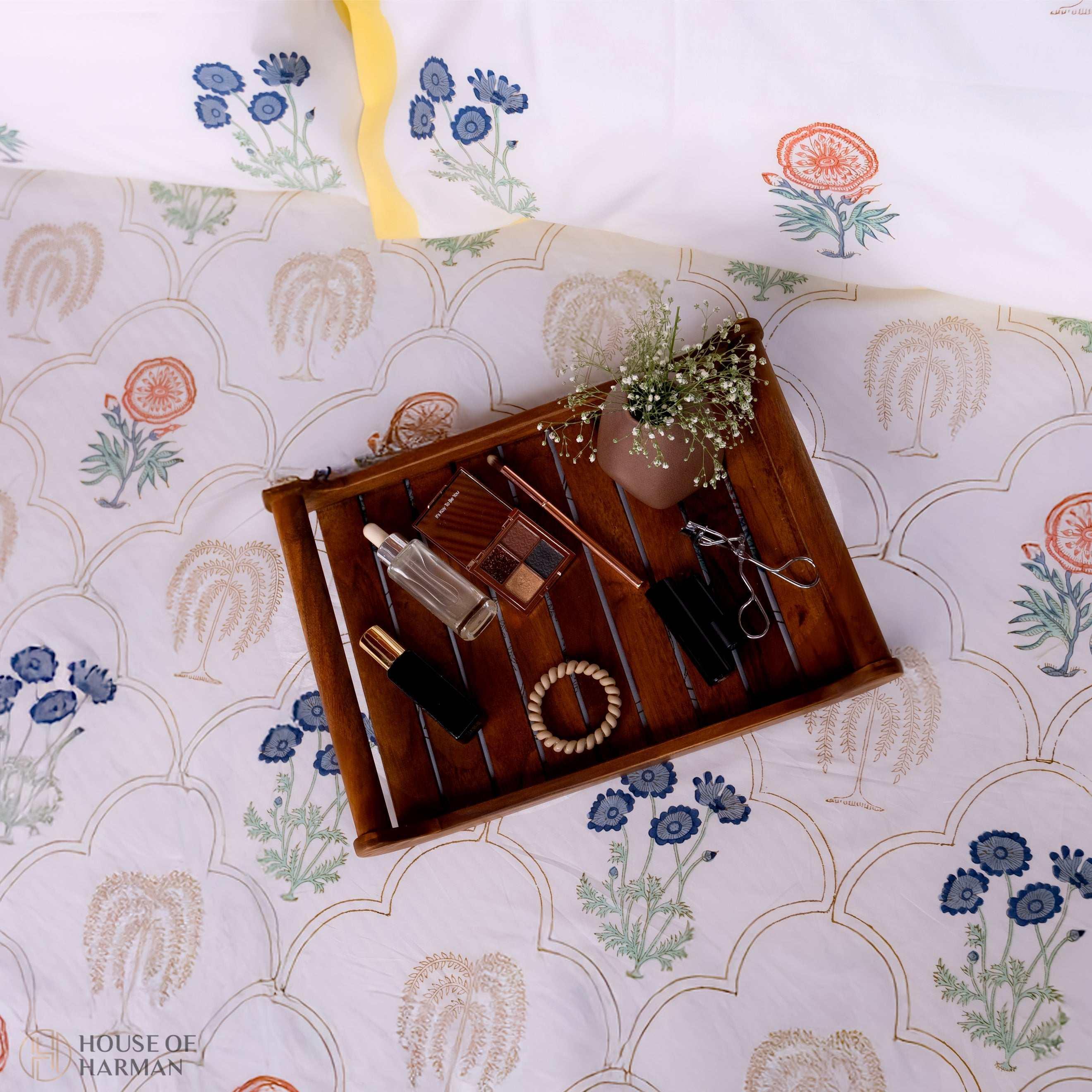 Elysian Floral Arches Bedsheet - HOUSE OF HARMAN