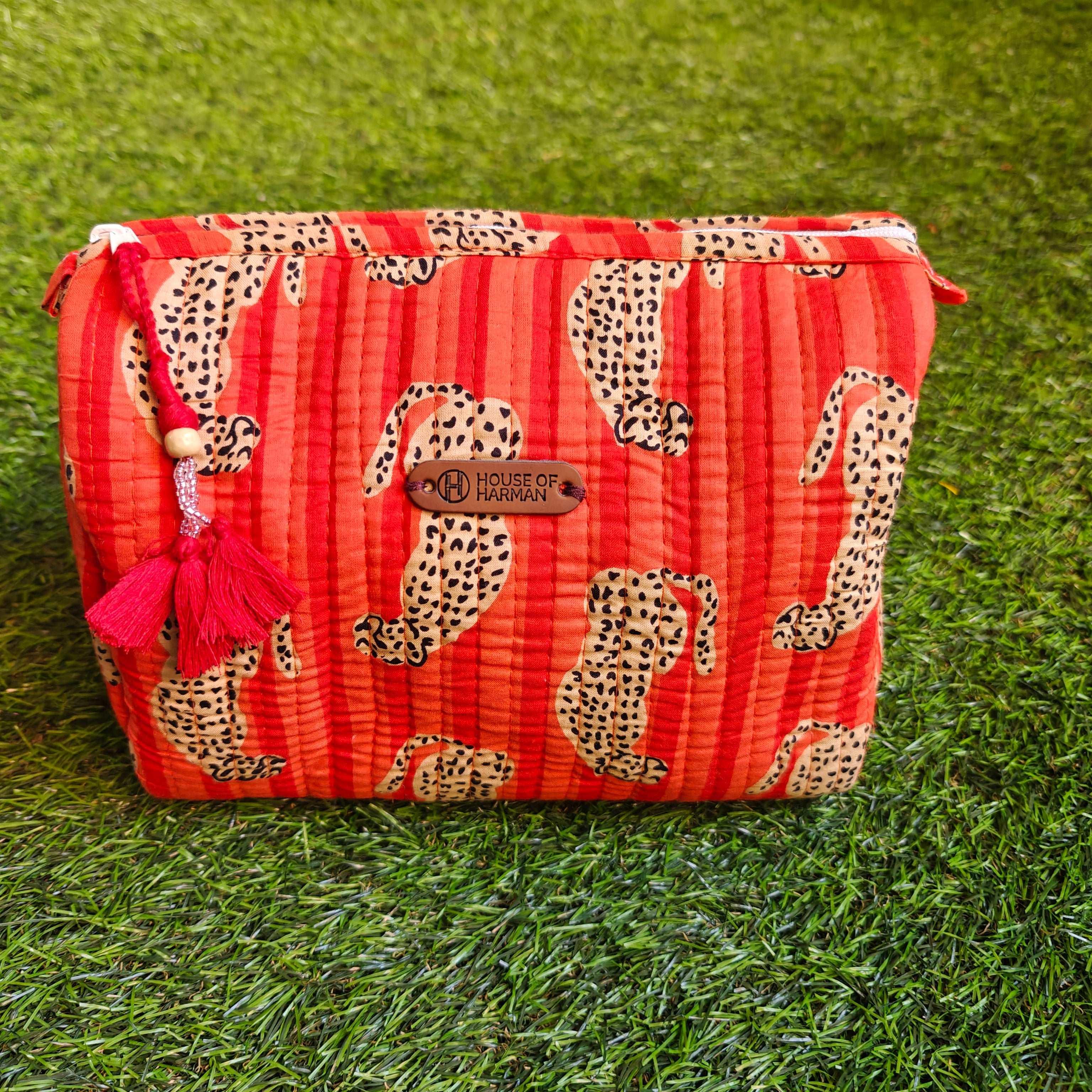 Multipurpose Pouches- Set of Three I Waterproof Lining I Four Mini Pockets Inside - HOUSE OF HARMAN