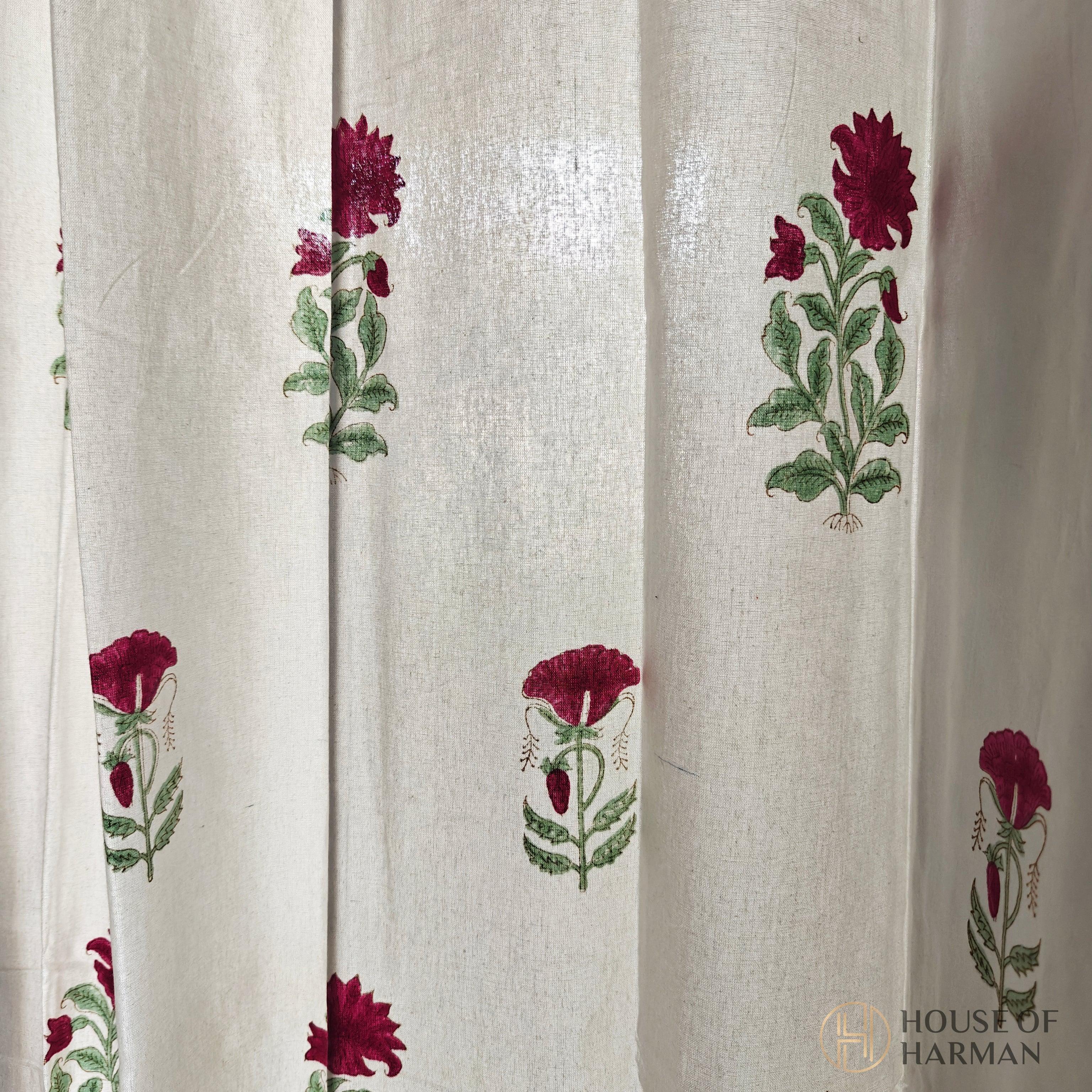 Block Print Curtain - HOUSE OF HARMAN