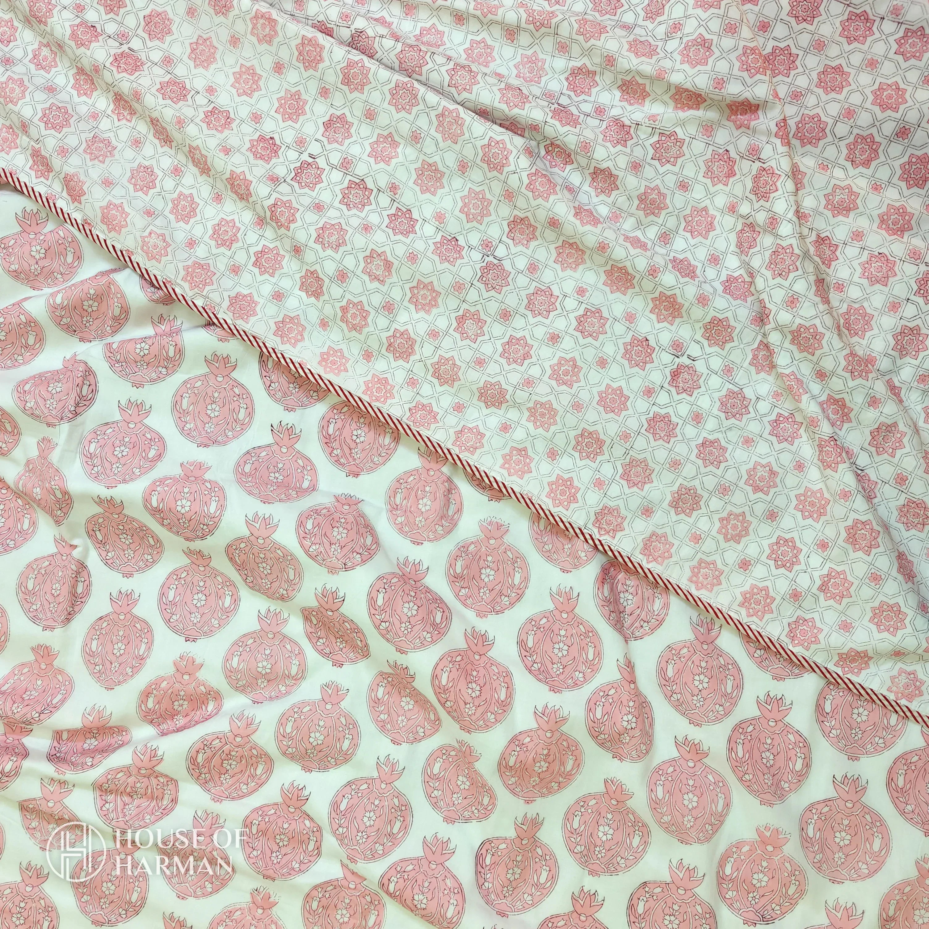 Pomegranate Party Bedsheet and Dohar - HOUSE OF HARMAN