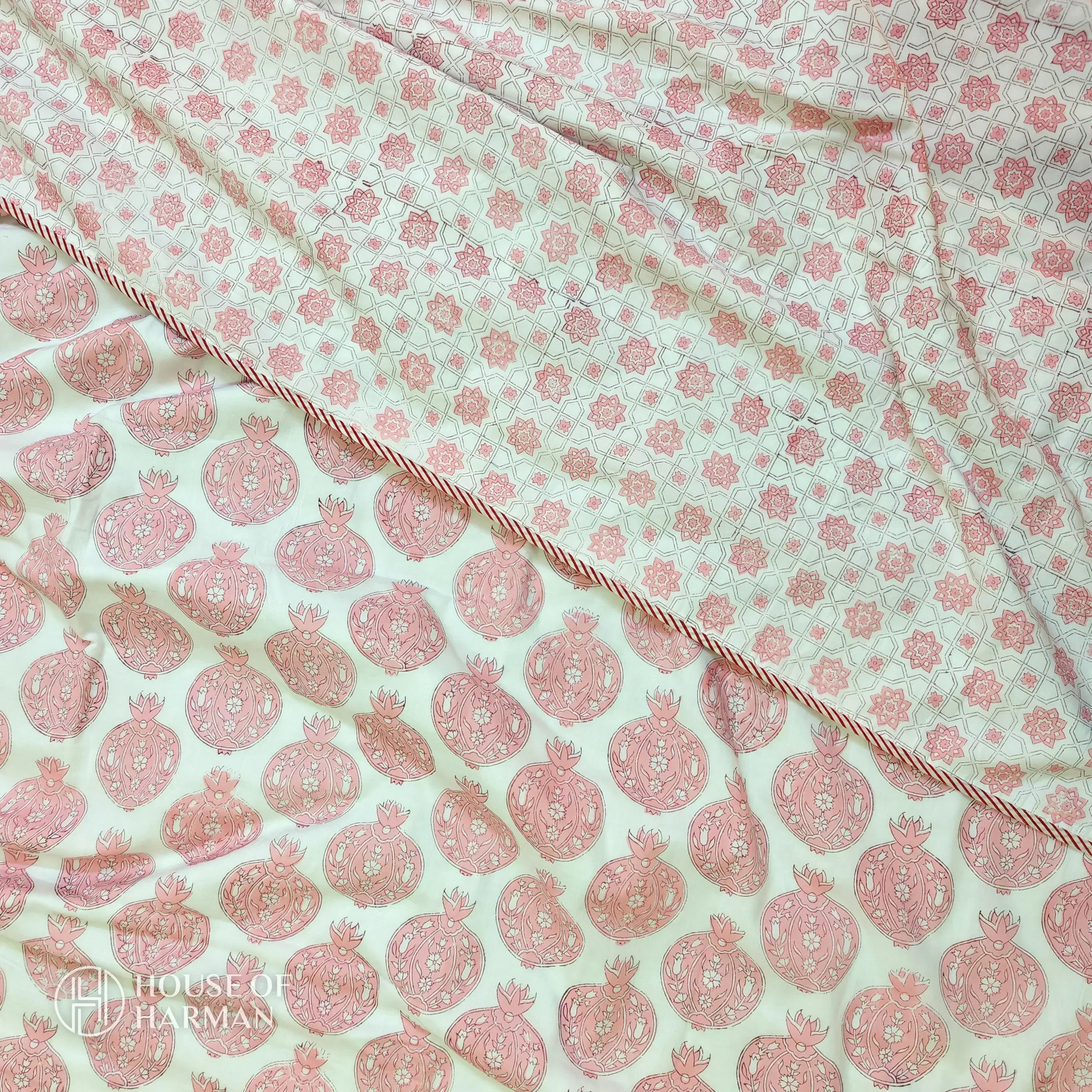 Pomegranate Party Bedsheet and Dohar - HOUSE OF HARMAN