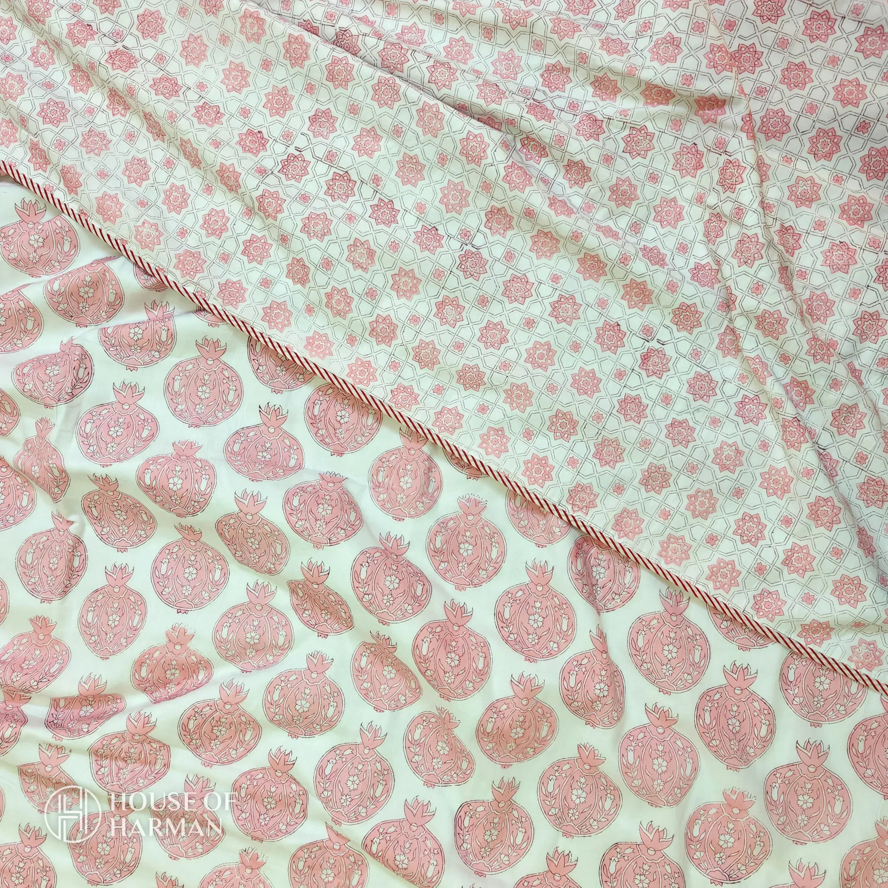 Pomegranate Party Bedsheet and Dohar - HOUSE OF HARMAN