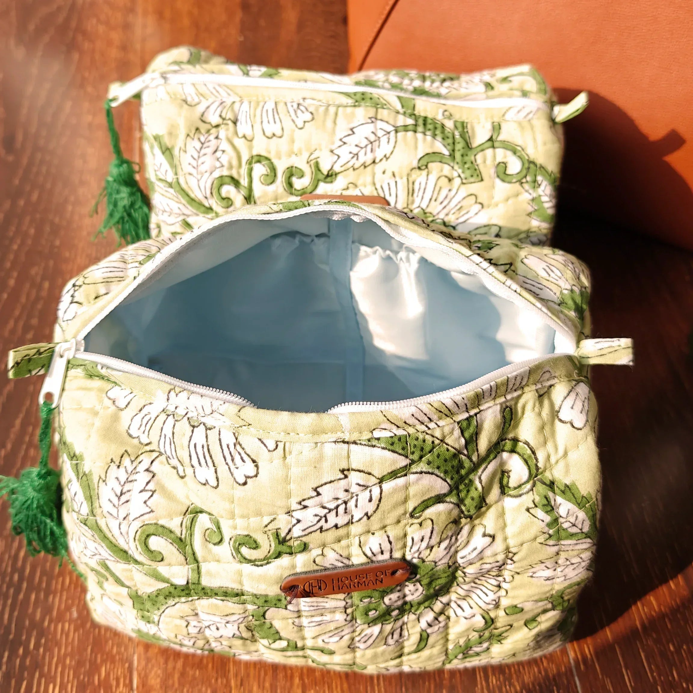 Multipurpose Pouches- Set of Three I Waterproof Lining I Four Mini Pockets Inside - HOUSE OF HARMAN