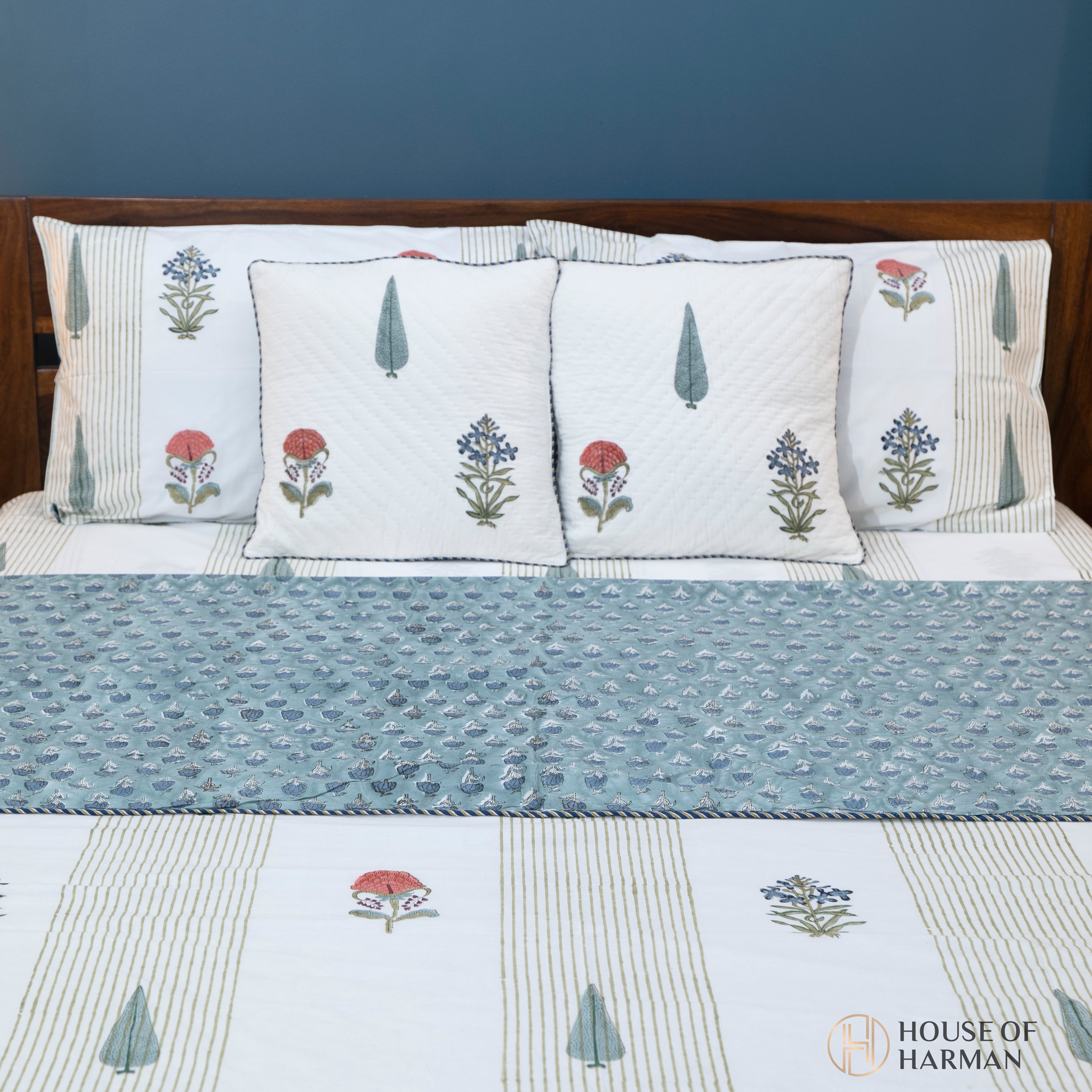 Meadow Breeze Elegance Bedsheet and Dohar
