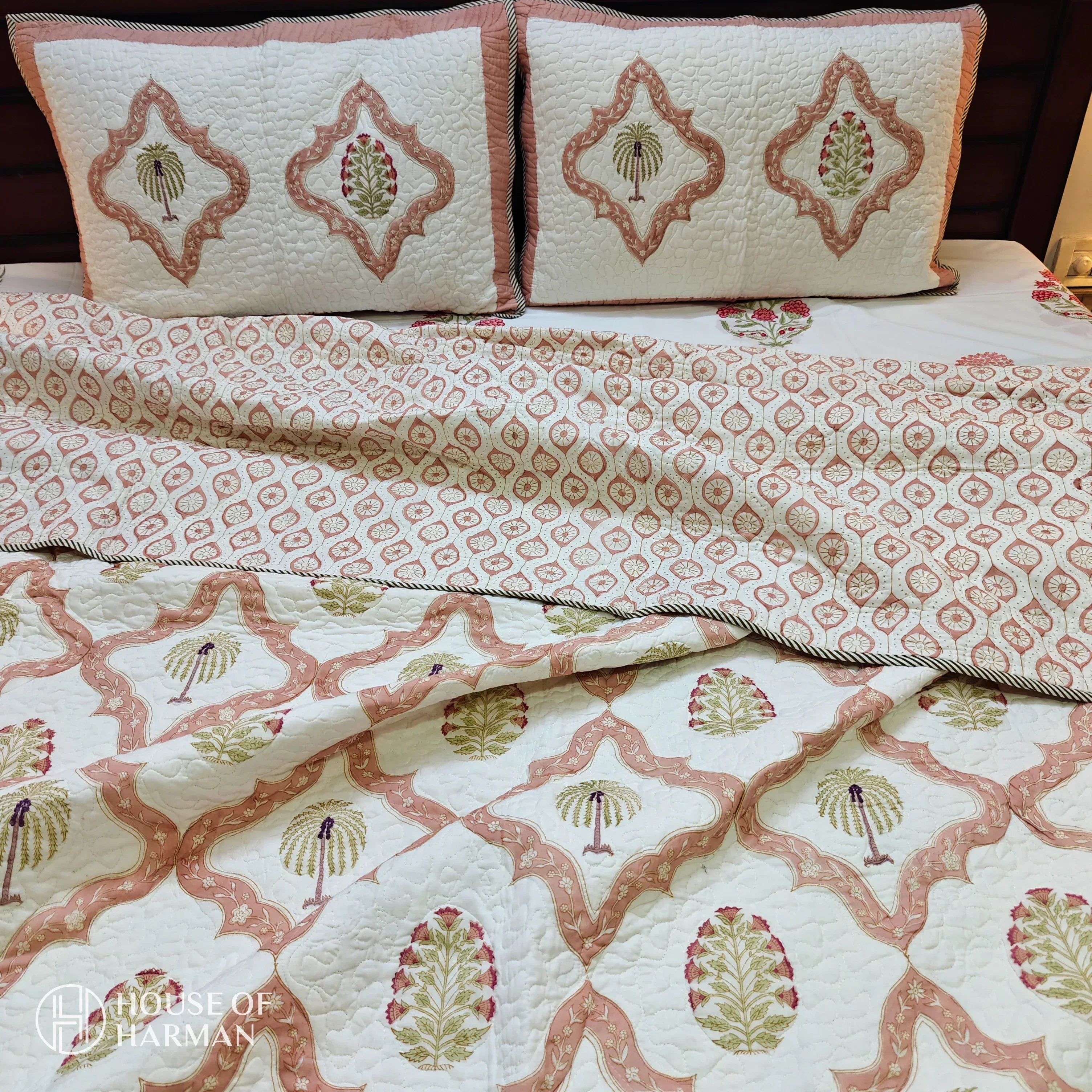 Ornate Palm Retreat Bedcover - HOUSE OF HARMAN