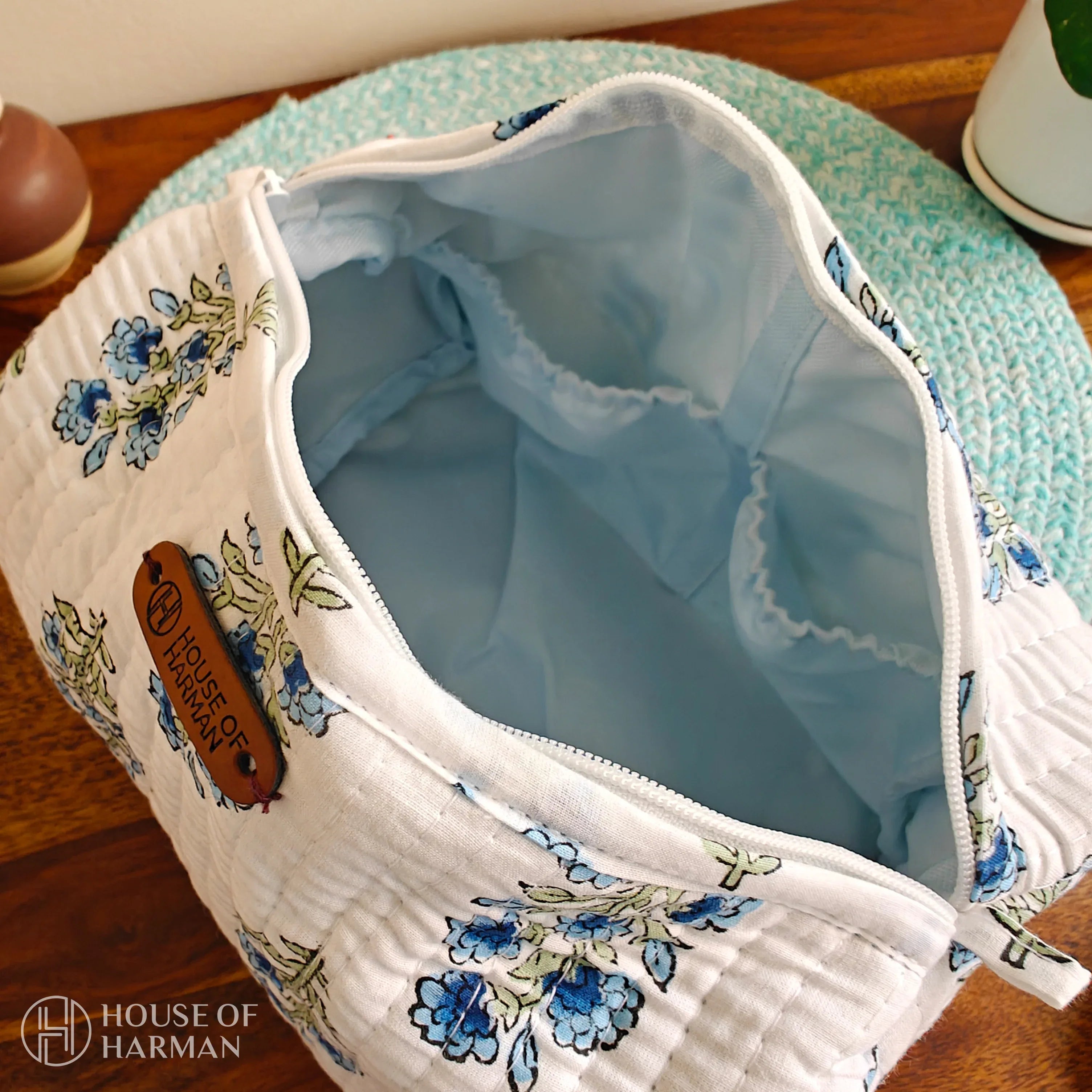 Multipurpose Pouches- Set of Three I Waterproof Lining I Four Mini Pockets Inside - HOUSE OF HARMAN