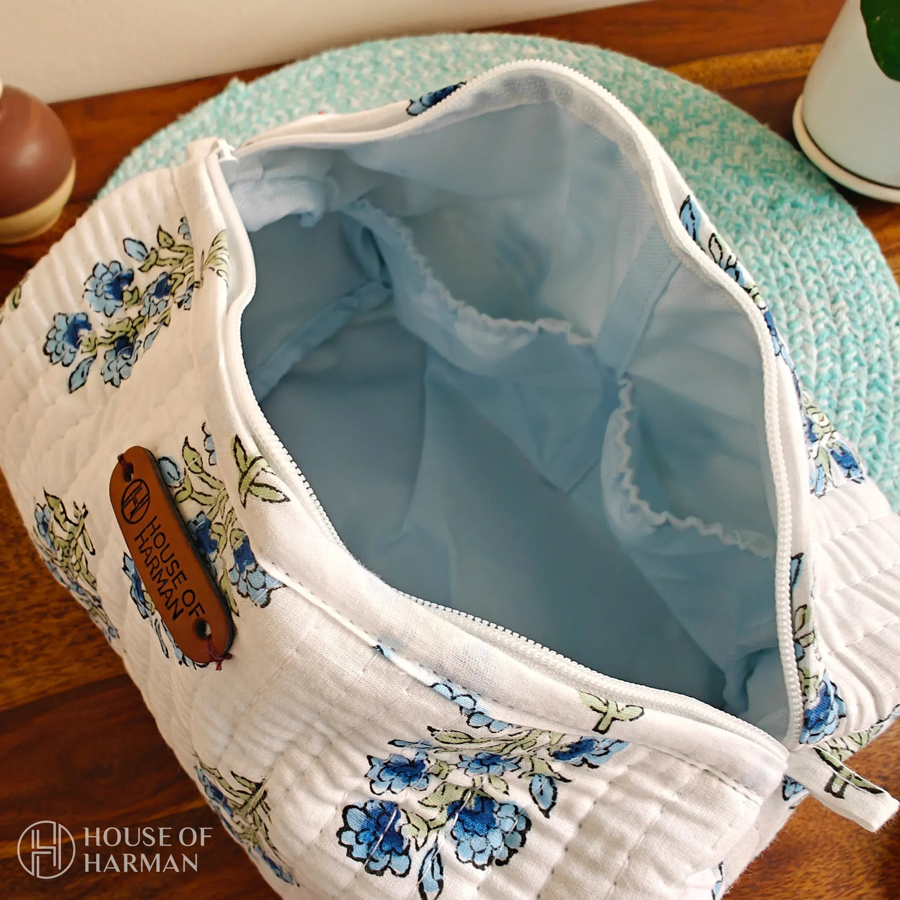 Multipurpose Pouches- Set of Three I Waterproof Lining I Four Mini Pockets Inside - HOUSE OF HARMAN