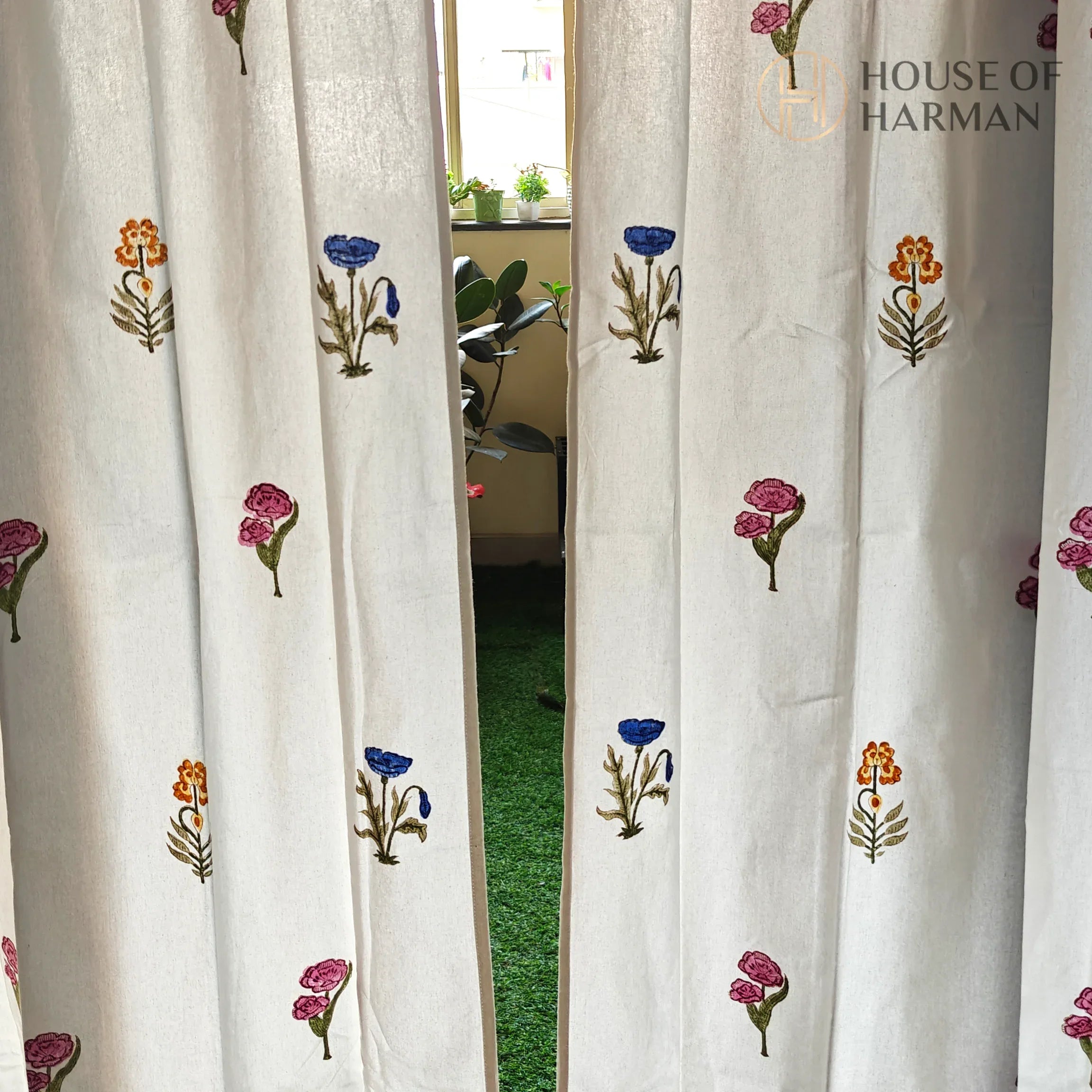 Block Print Curtain - HOUSE OF HARMAN