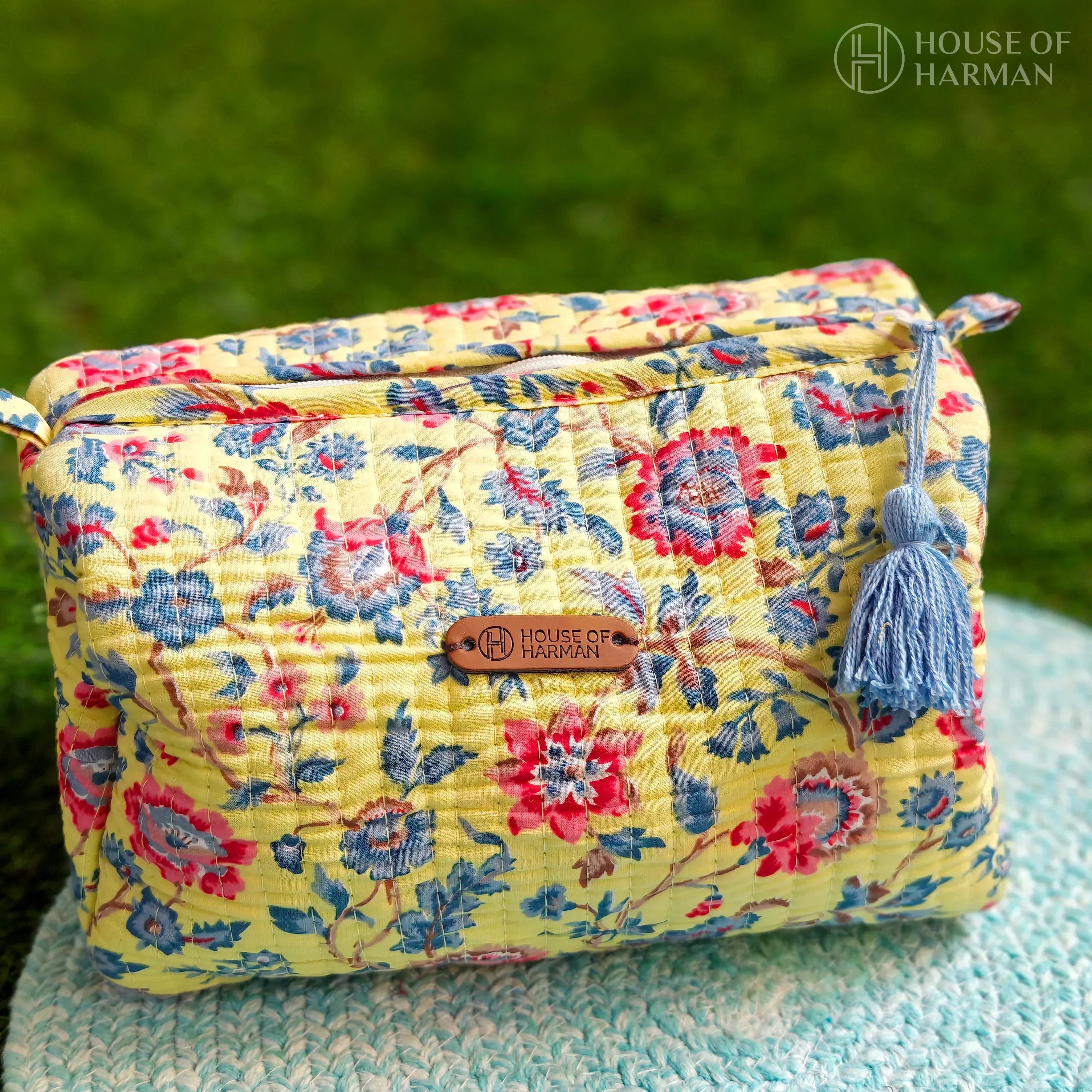 Multipurpose Pouches- Set of Three I Waterproof Lining I Four Mini Pockets Inside - HOUSE OF HARMAN