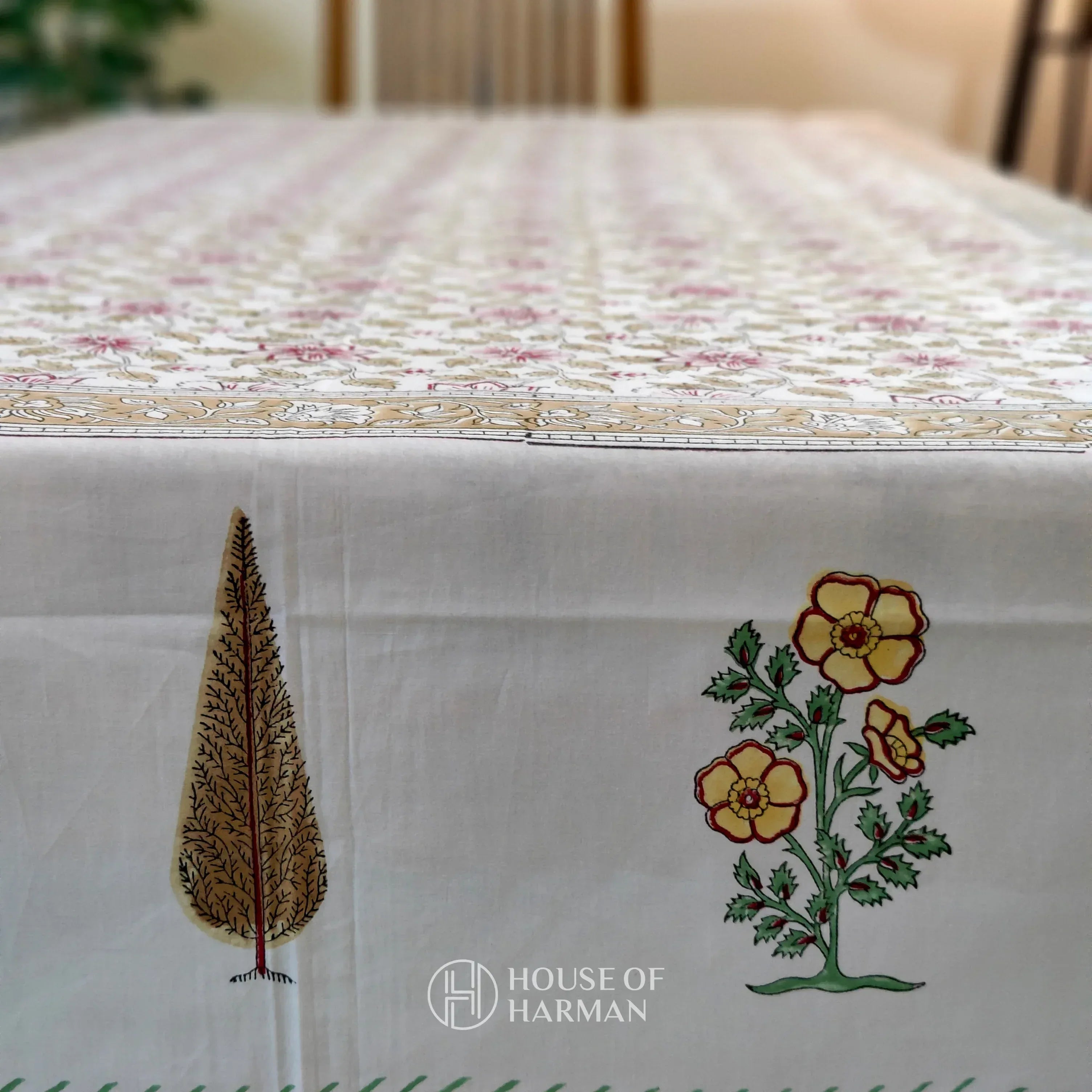 Garden Whispers Table Cover (With Cotton Napkins) - HOUSE OF HARMAN