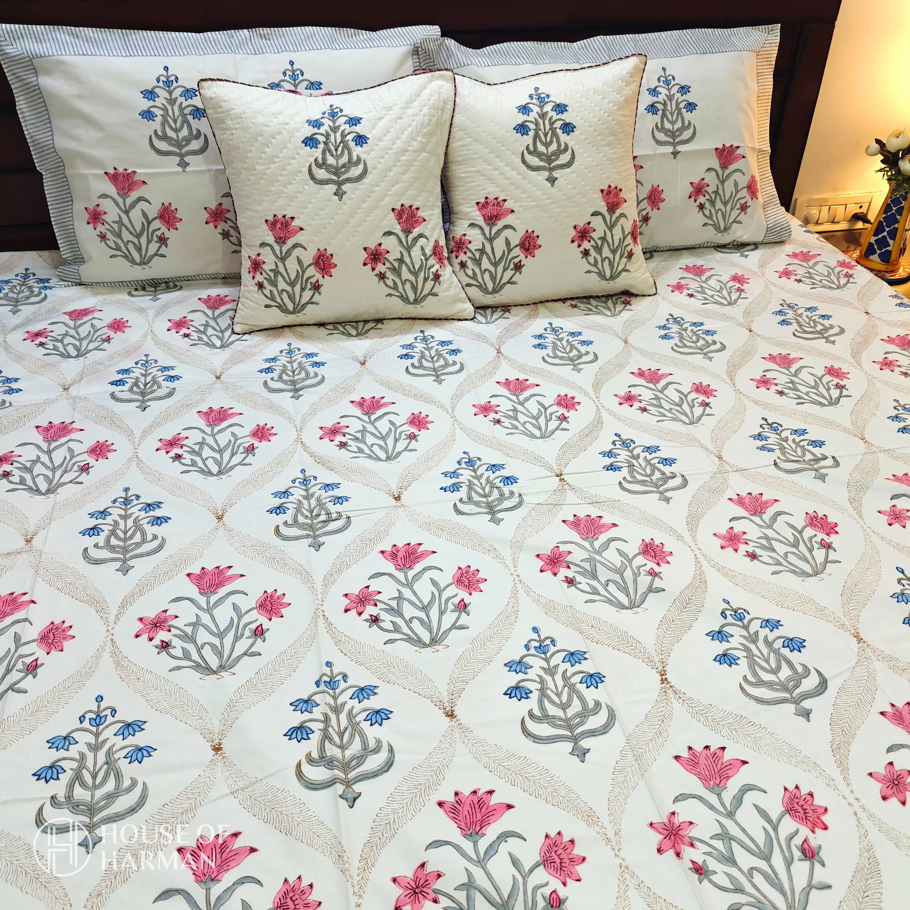 Garden of Flowers Bedsheet - HOUSE OF HARMAN