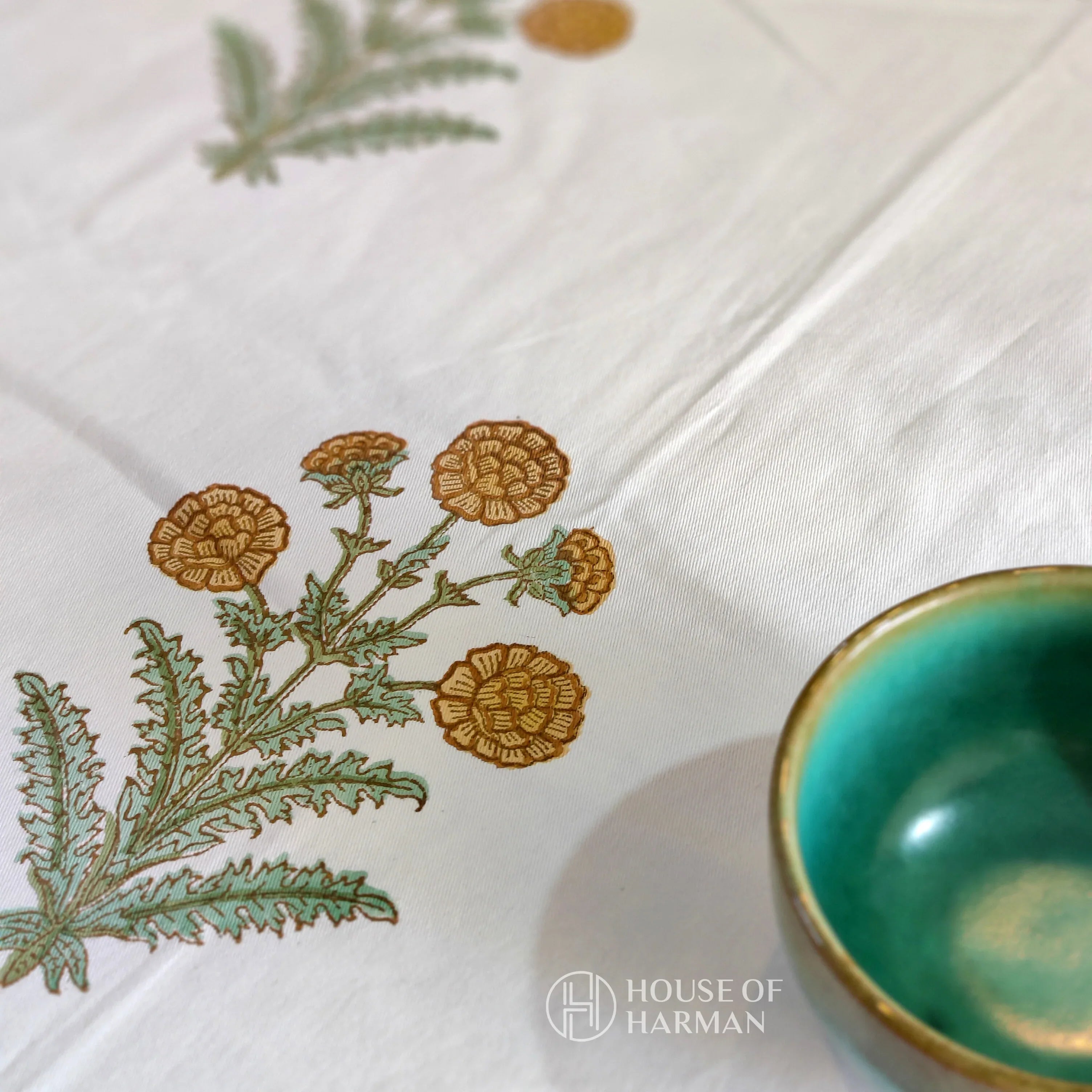 Verdant Bloom Table Cover - HOUSE OF HARMAN