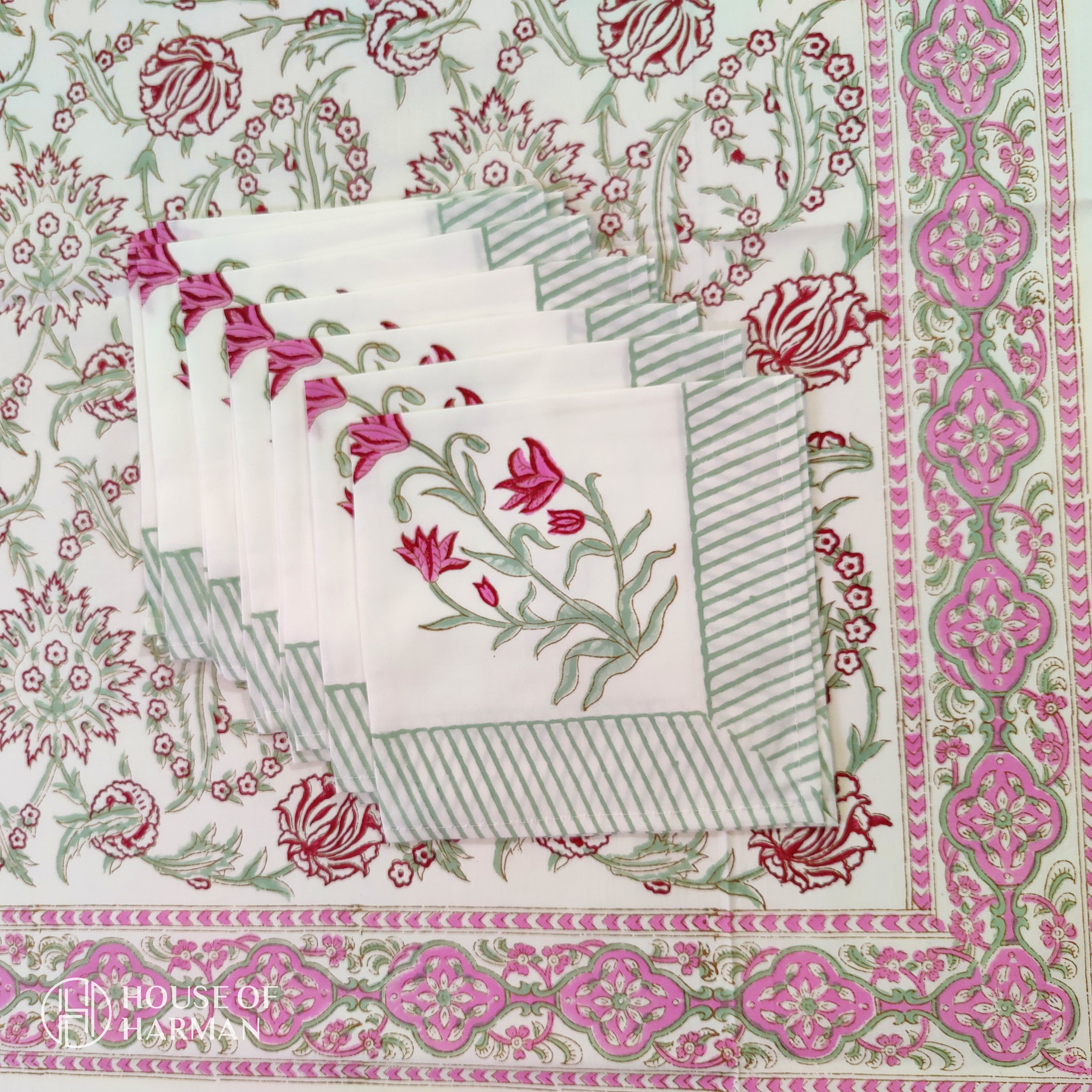 Spring Bloom Delight Table Cover (With Cotton Napkins)