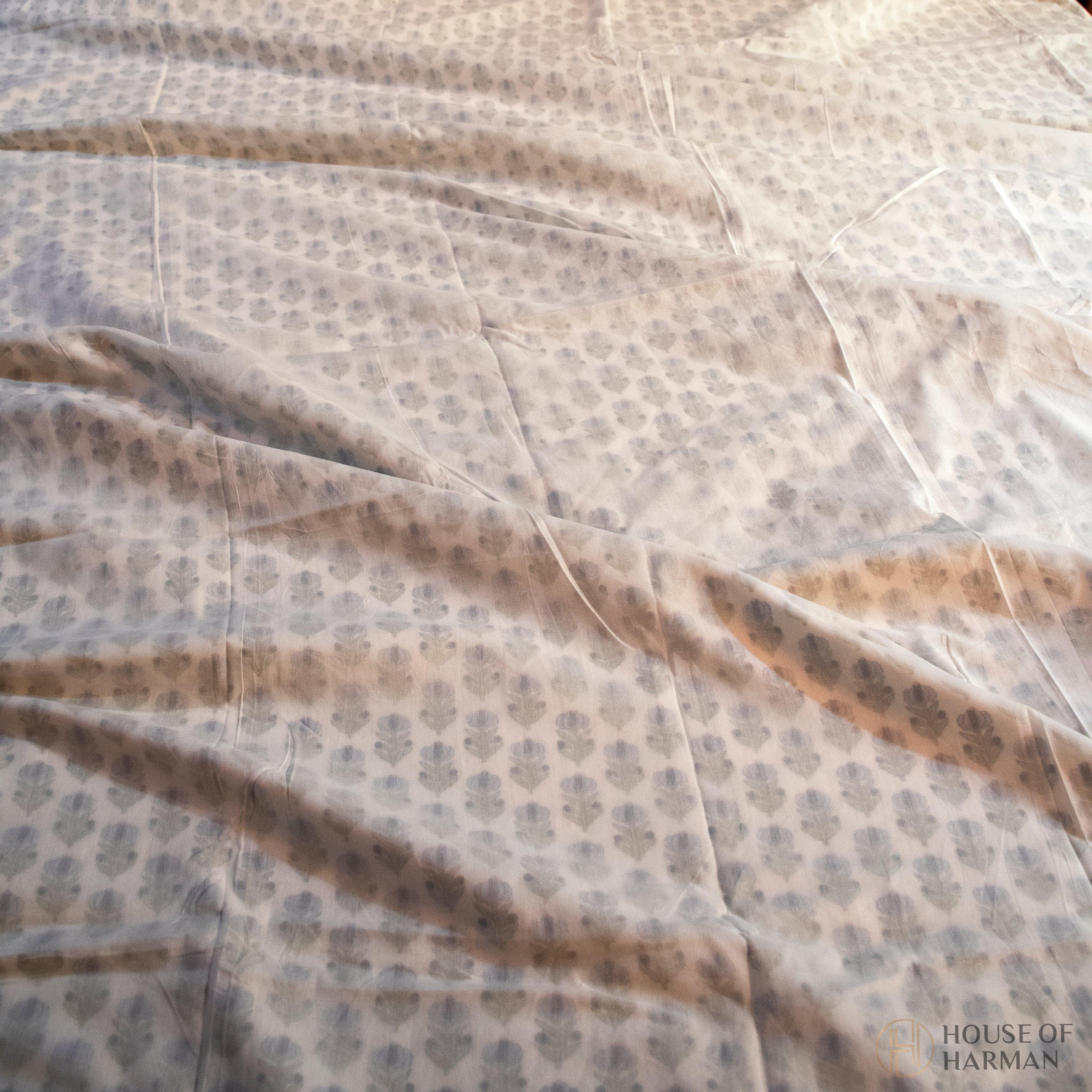 Spring Meadow 3D Mulmul Dohar - HOUSE OF HARMAN