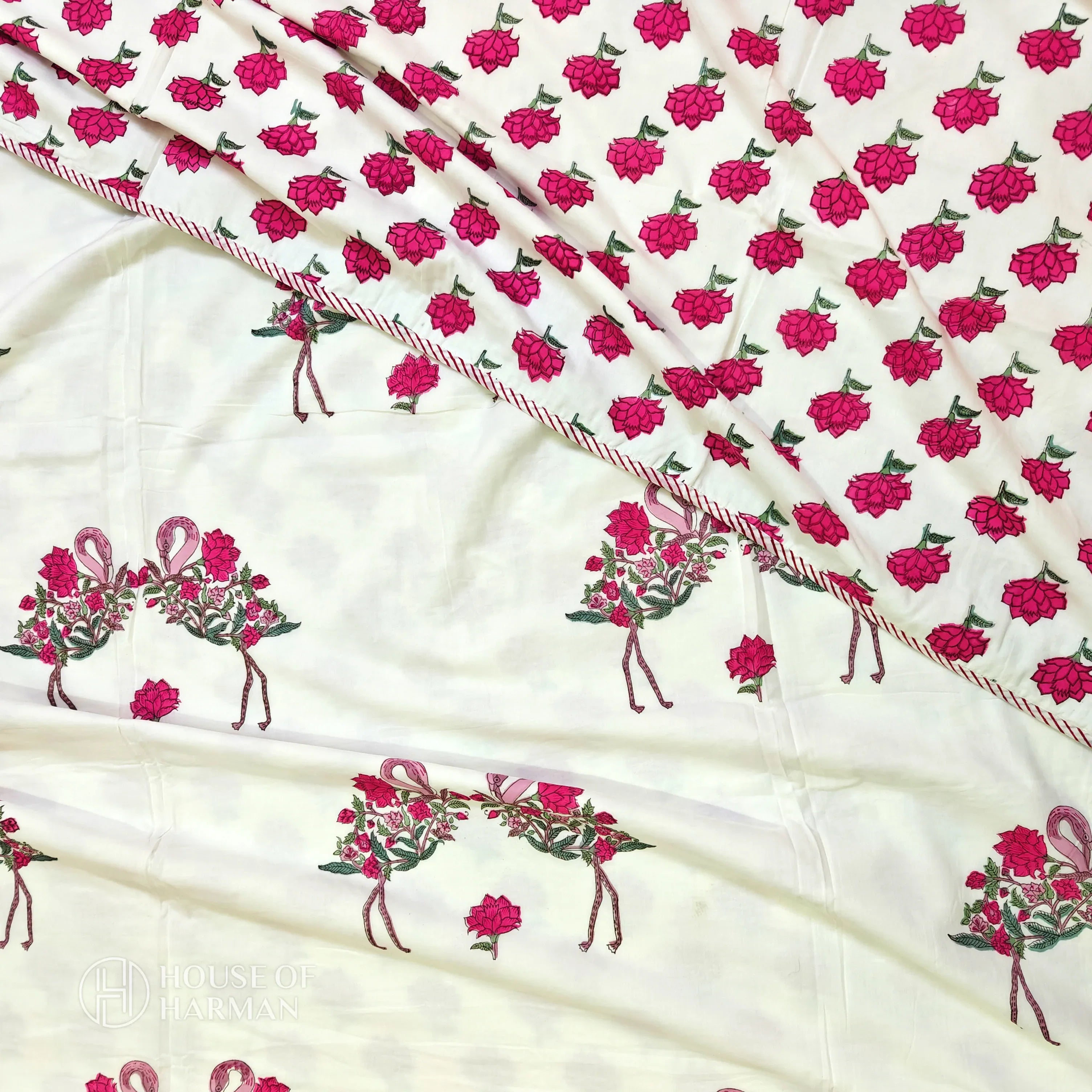 The Flamingo Pair Dohar - HOUSE OF HARMAN